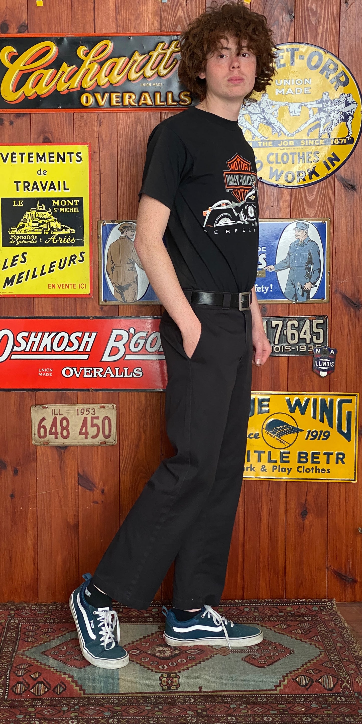 Black Vintage Dickies pants model 874 size 32X30