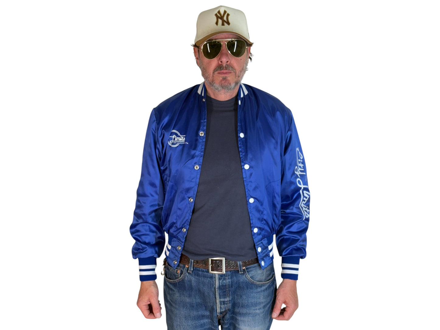 Size Med. Vintage 80s Satin Jacket Made In USA