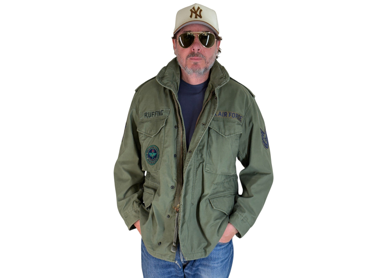 Med Short. Authentic 1978 US Air Force M-65 field jacket Made by John Ownbey