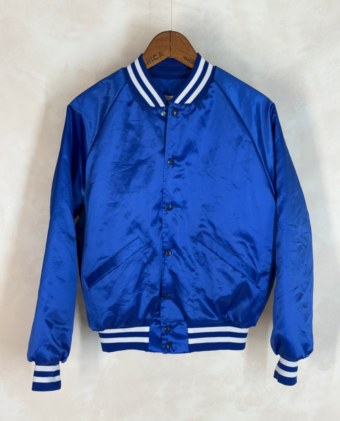 Size Med. Vintage 80s Bluejays booster club Satin Jacket made by King Louie In the USA