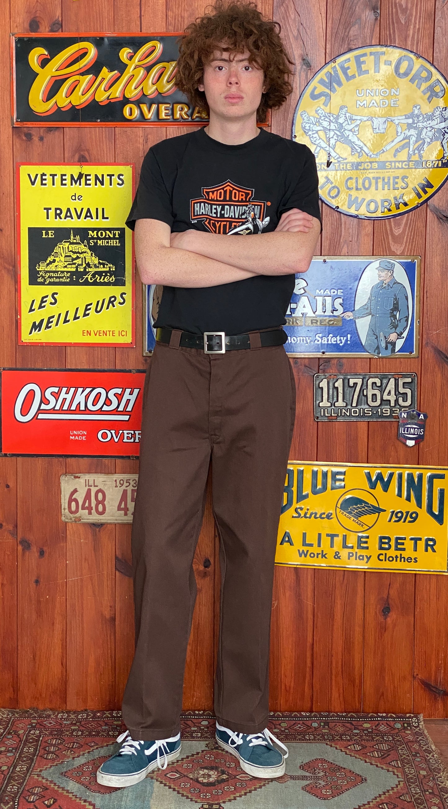 Brown Vintage Dickies Pants Model 874 Size 36X30: Classic Workwear Apparel