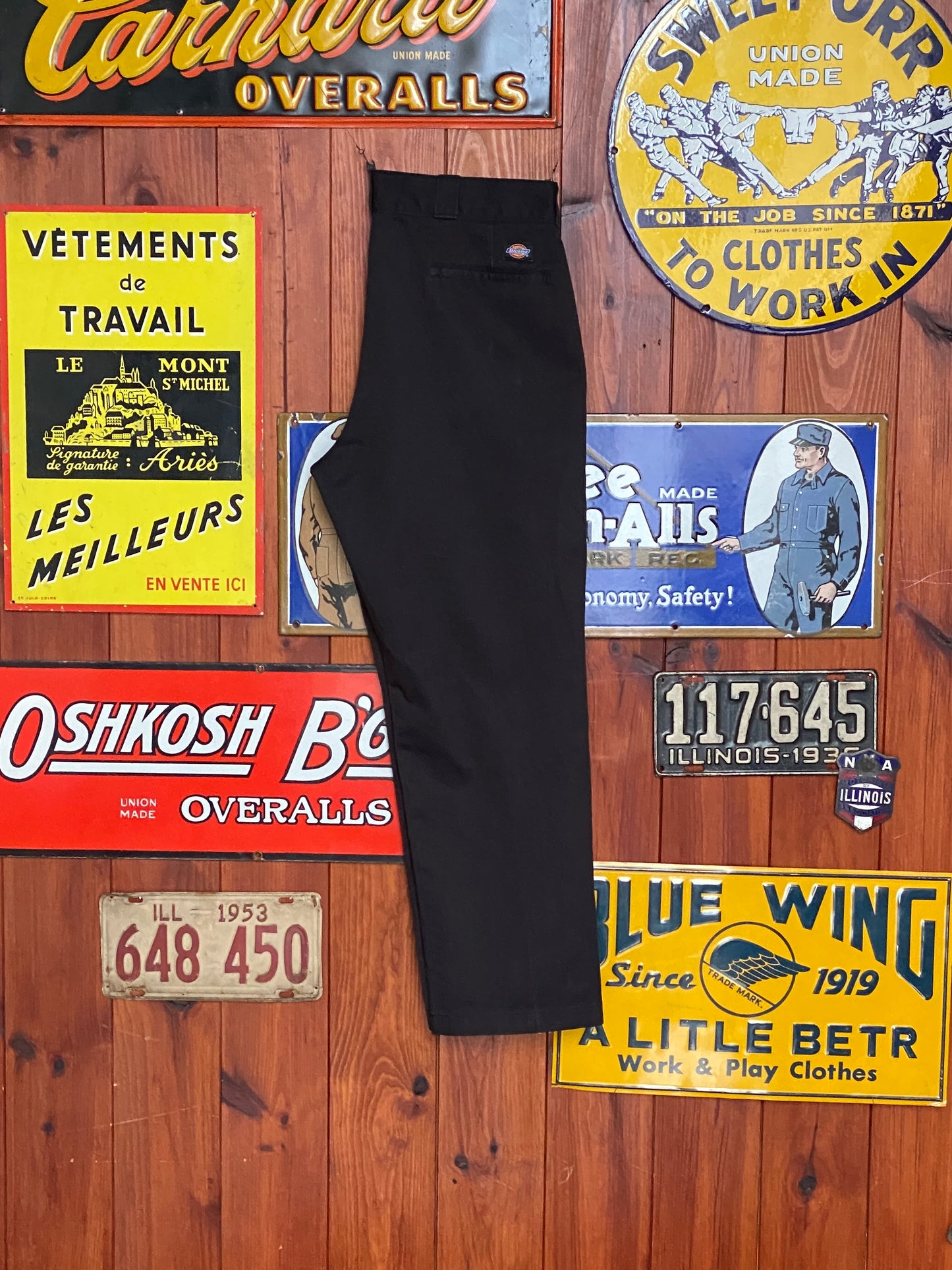 Black Vintage Dickies pants model 874 size 38X29