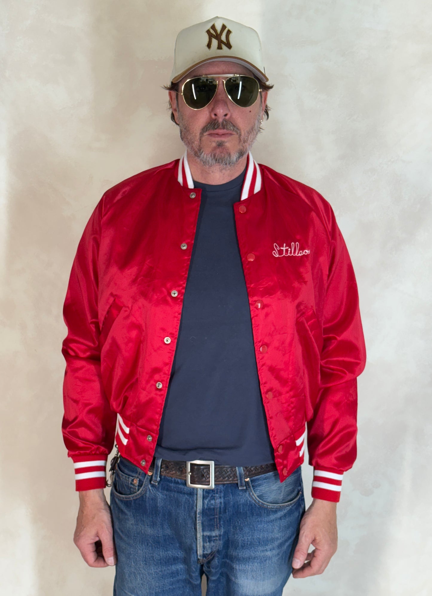 Size Small. Vintage 80s Satin Jacket Made In USA by Aristo Jack