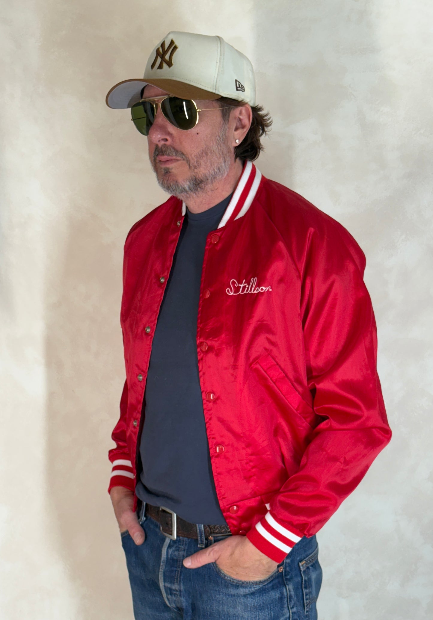 Size Small. Vintage 80s Satin Jacket Made In USA by Aristo Jack