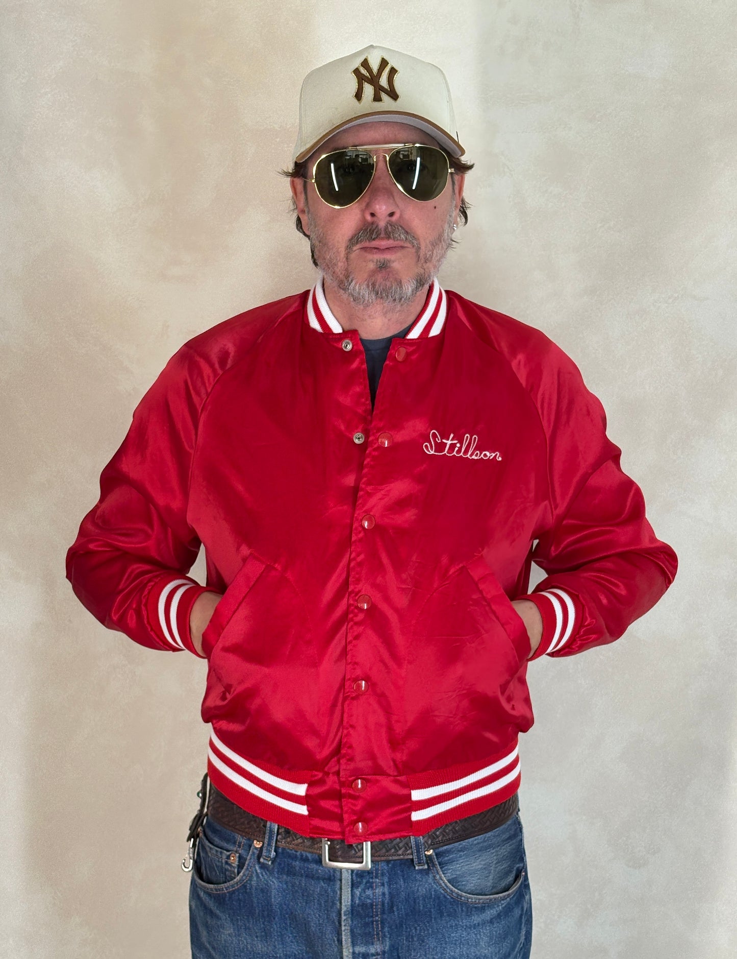Size Small. Vintage 80s Satin Jacket Made In USA by Aristo Jack
