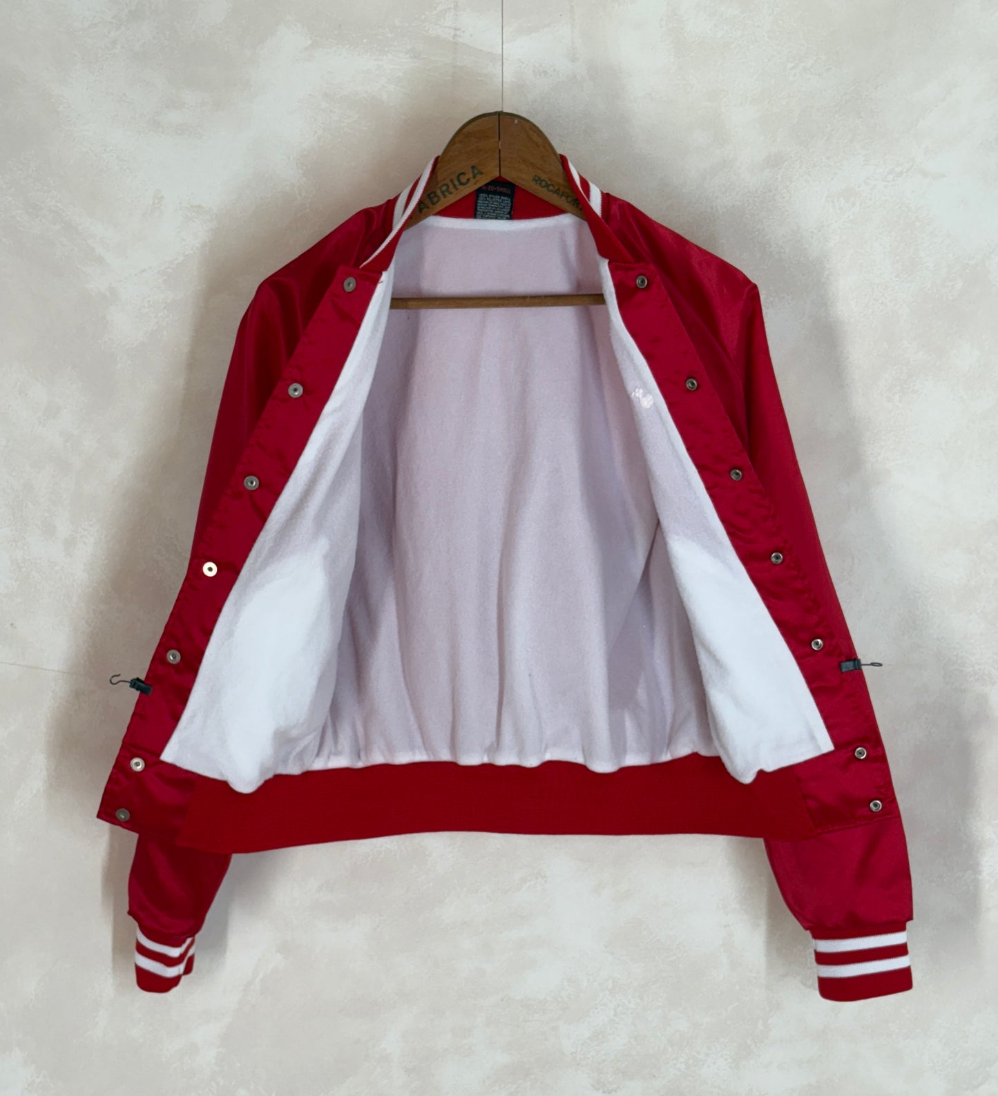 Size Small. Vintage 80s Satin Jacket Made In USA by Aristo Jack
