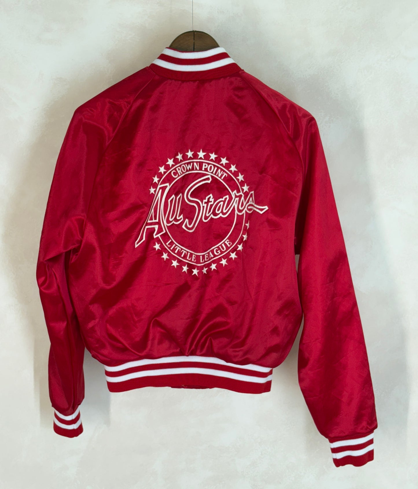 Size Small. Vintage 80s Satin Jacket Made In USA by Aristo Jack