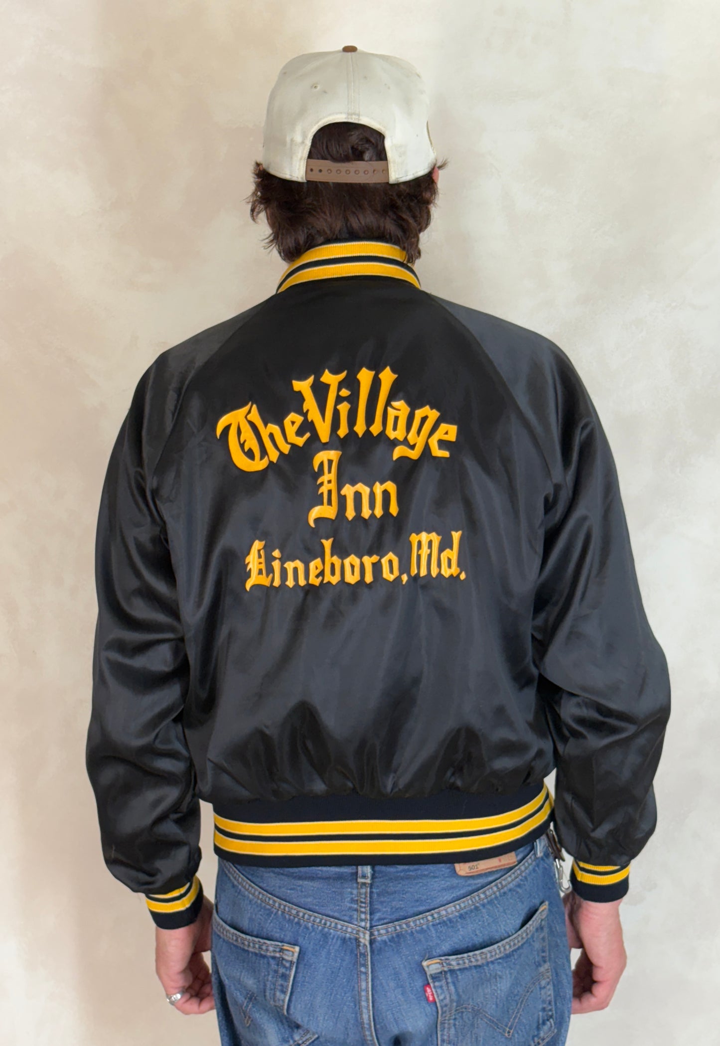 Size Small. Vintage 70s Satin Jacket Made In USA