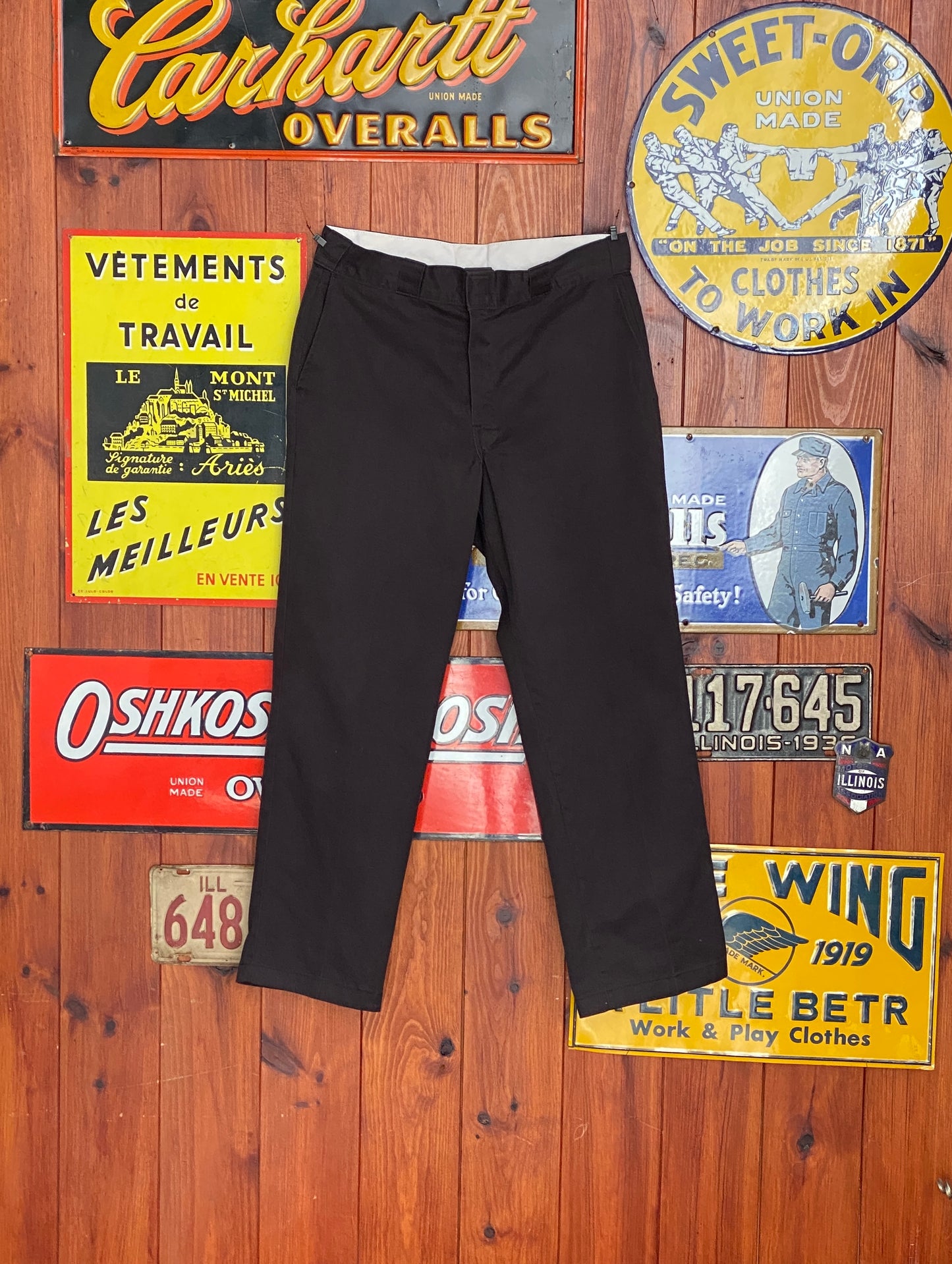 Black Vintage Dickies pants model 874 size 34X30