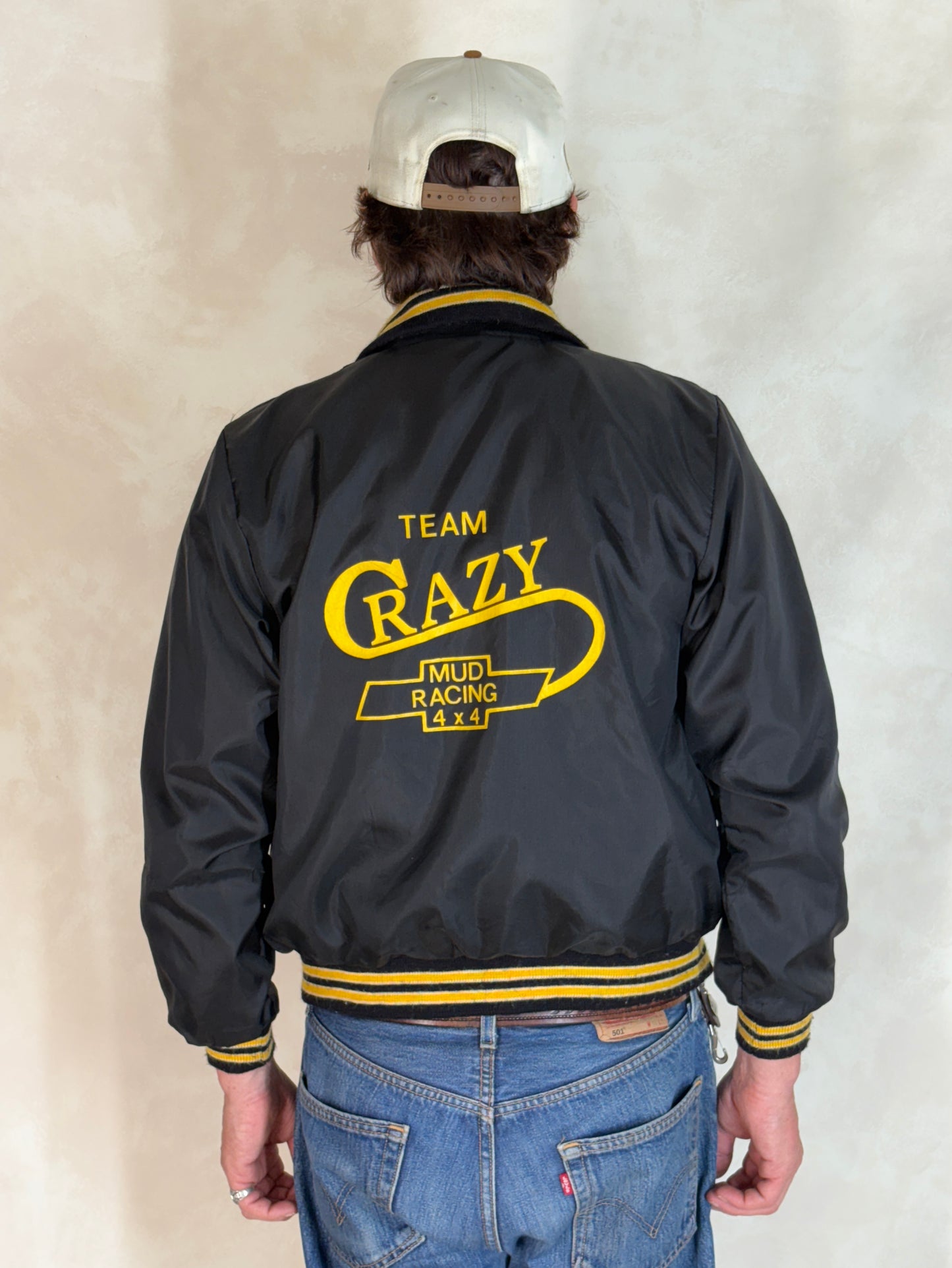 Size XSmall. Vintage 70s Nylon Racing Jacket Made in USA