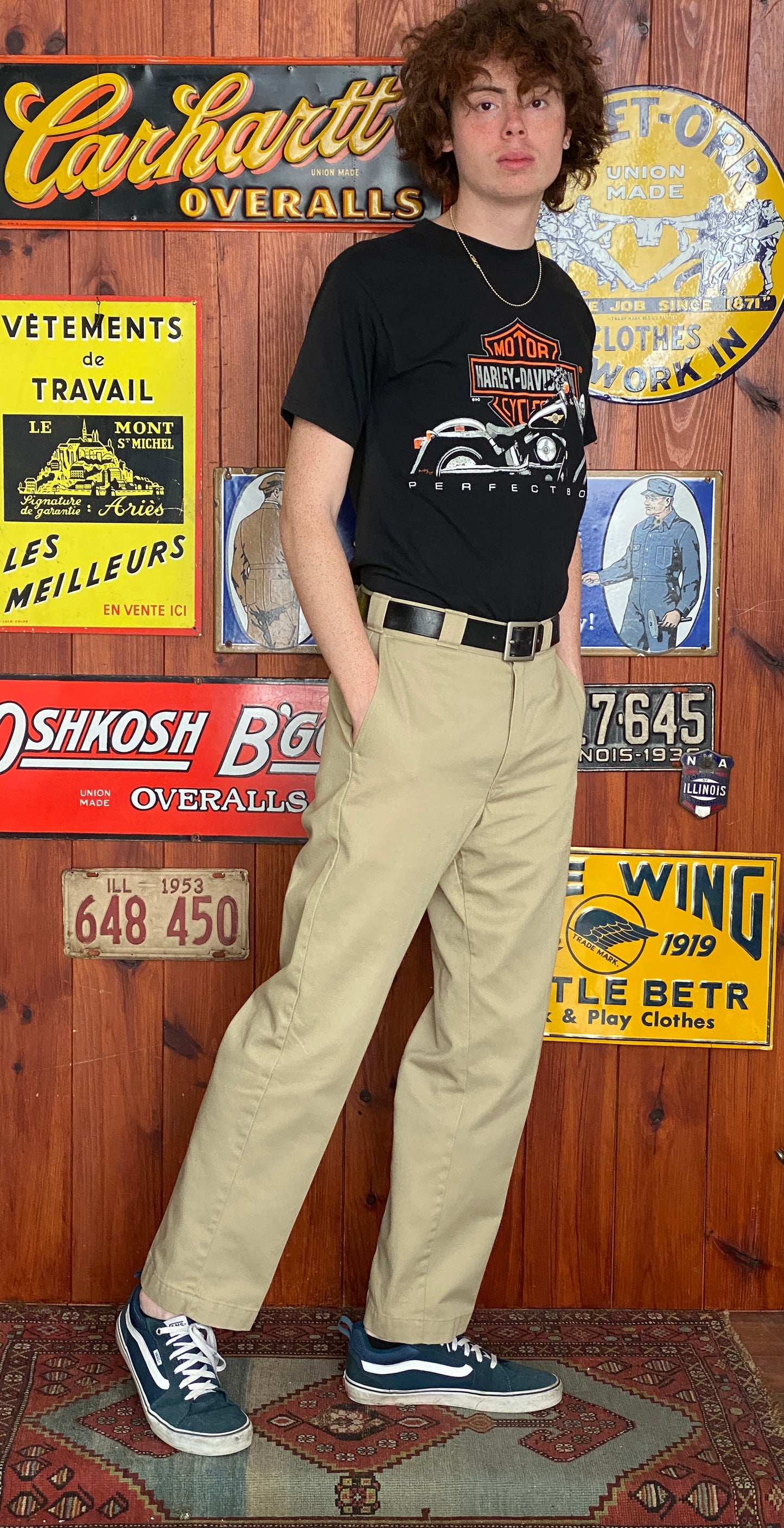  Vintage Beige Dickies Pants Model 874 Size 32x32
