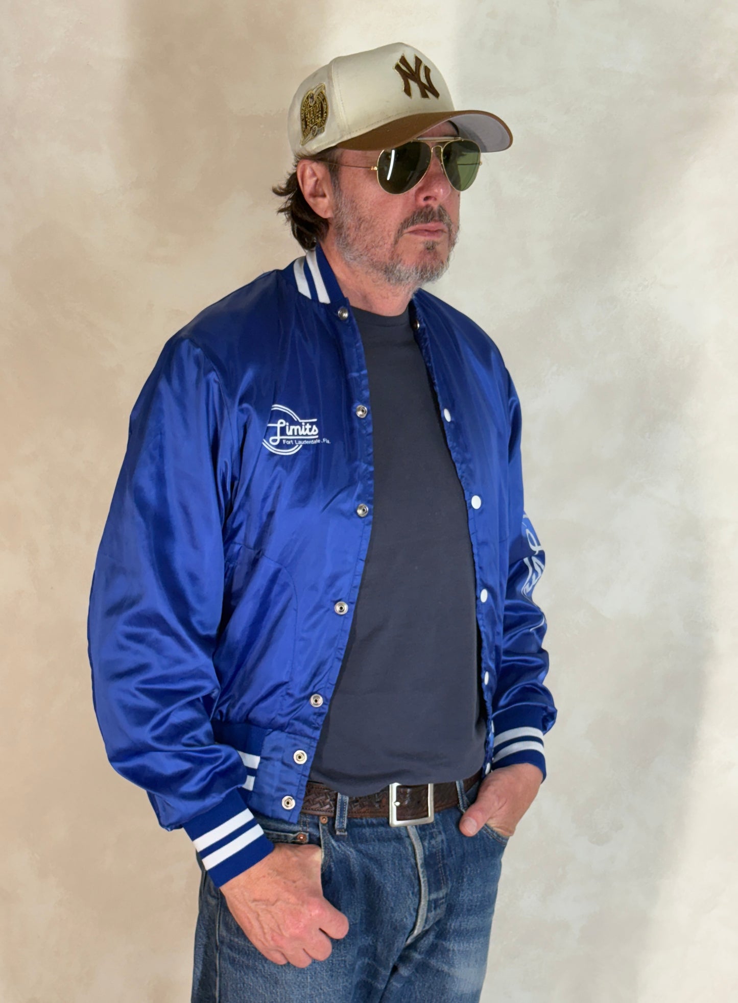 Size Med. Vintage 80s Satin Jacket Made In USA