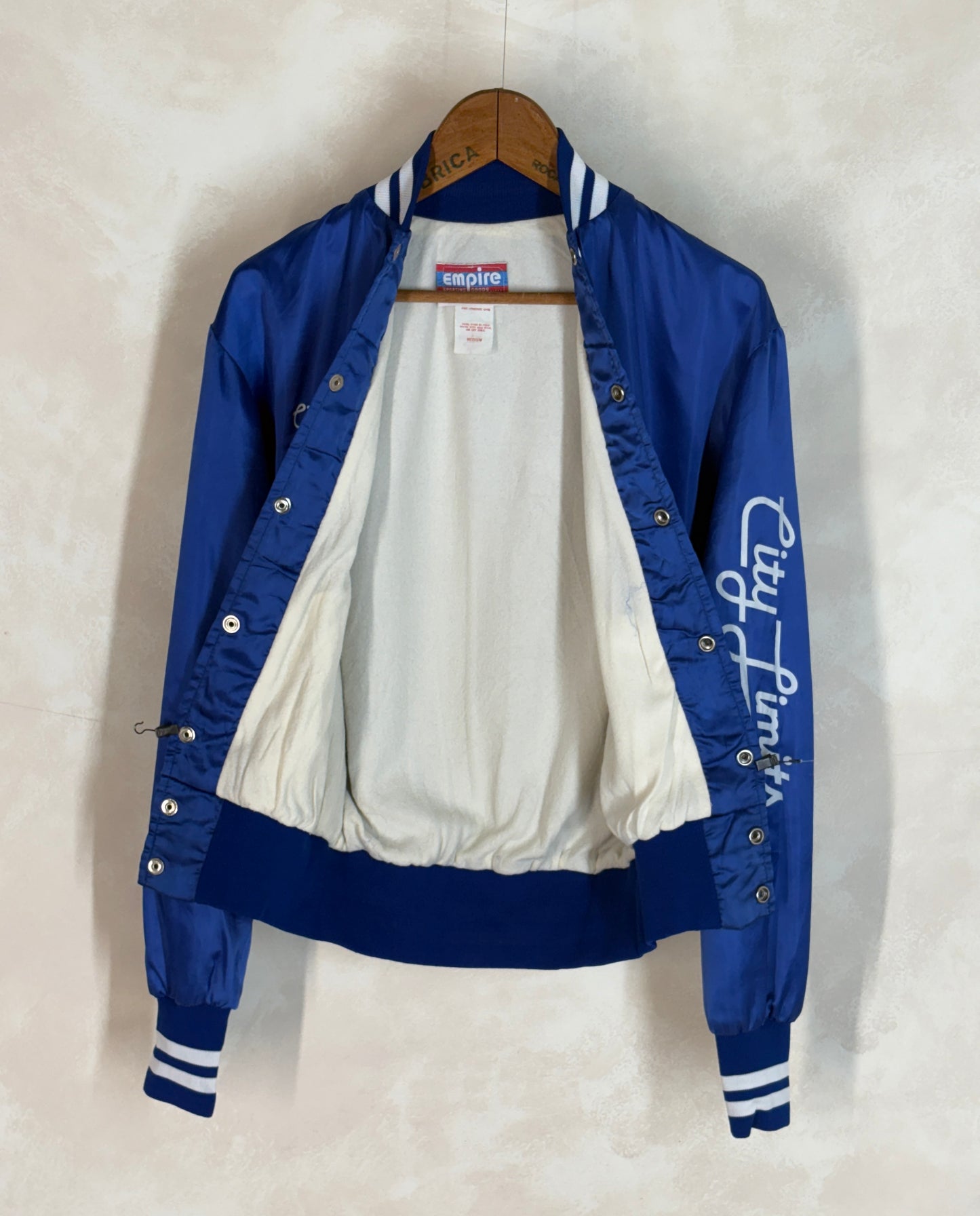 Size Med. Vintage 80s Satin Jacket Made In USA