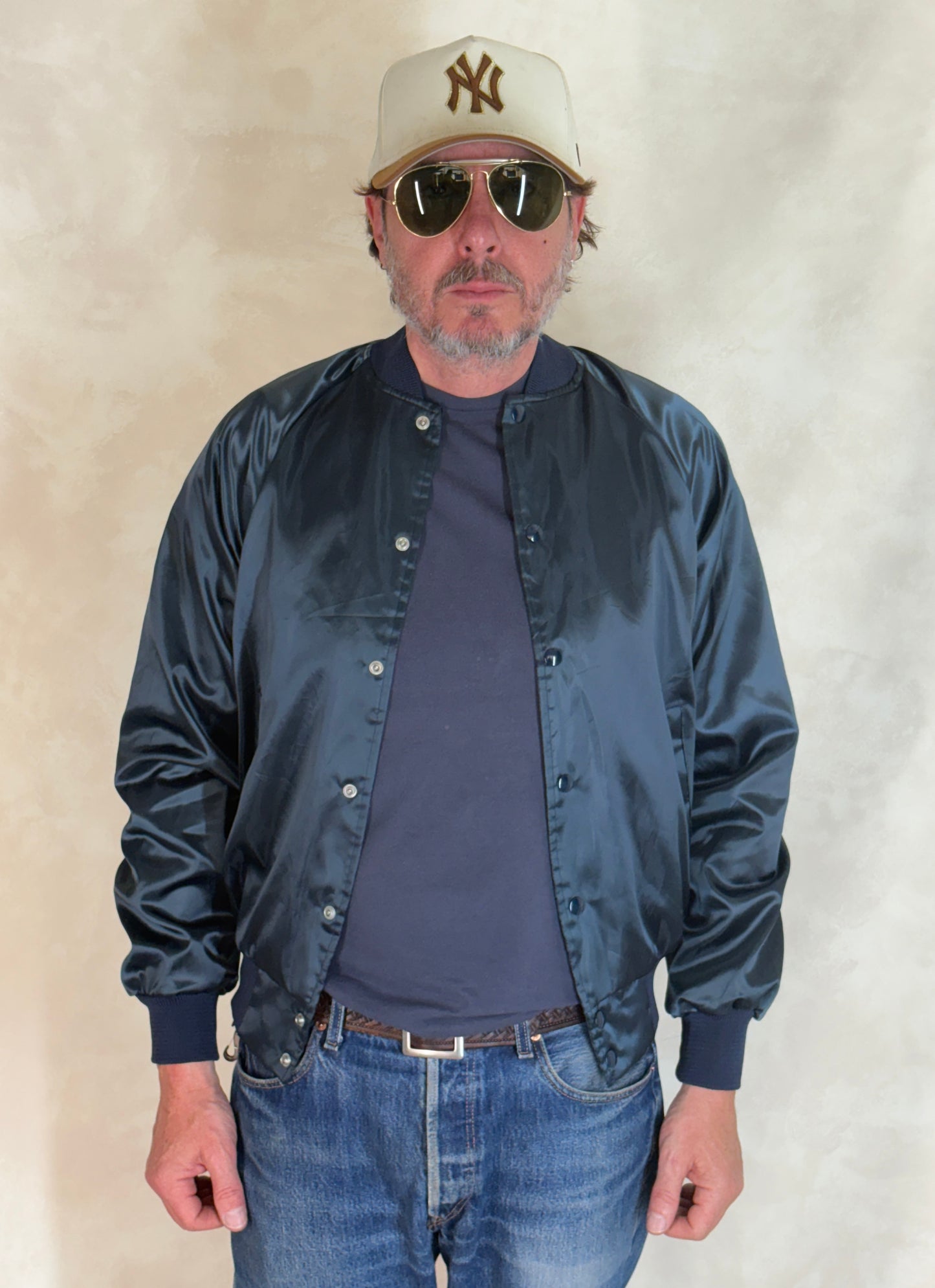 Size Small. Vintage Satin 80s Fire Dept satin Jacket Made In USA