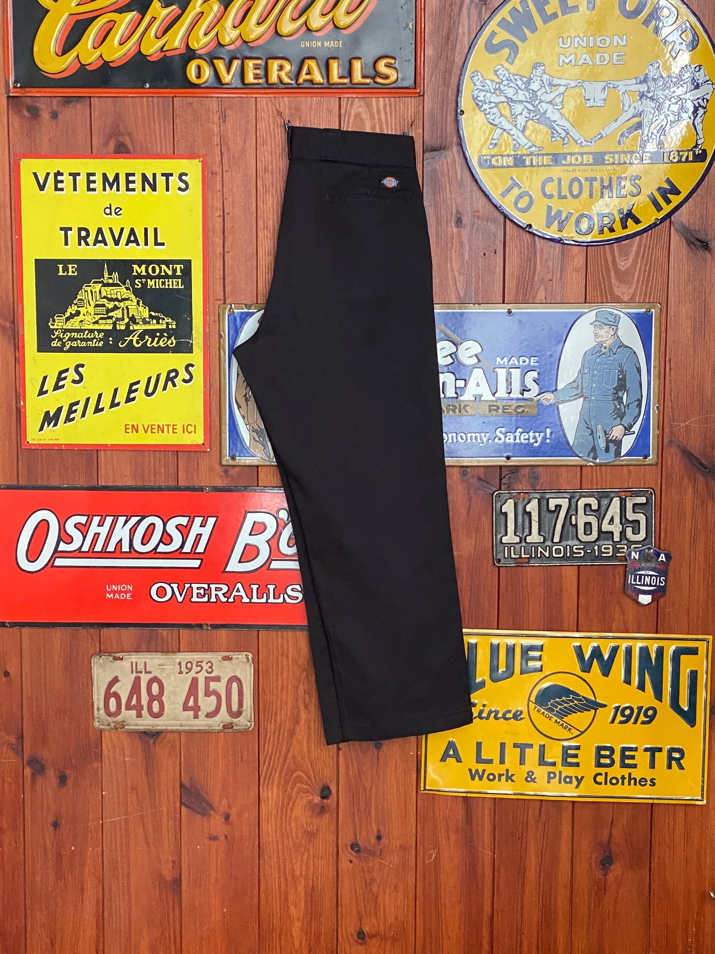 Black Vintage Dickies pants model 874 size 36X29