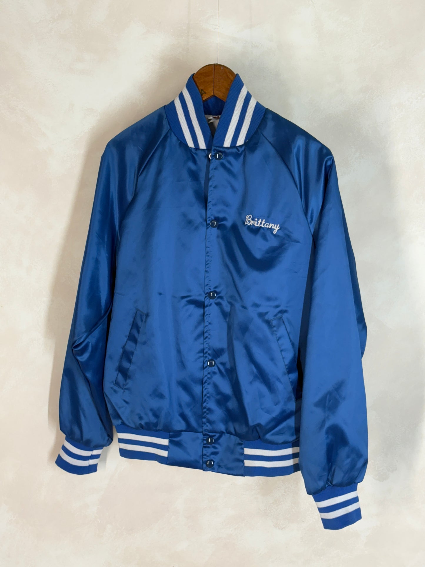 Size Small. Vintage 80s Satin Jacket Made In USA