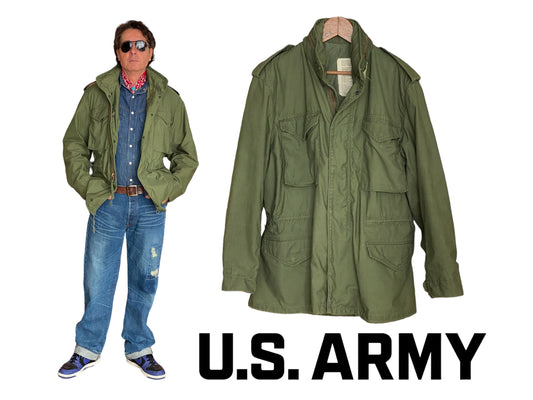 Authentic 1975 US Army Vintage M-65 Field Jacket by Alpha Industries | Military Apparel with Timeless Design, Iconic Style, Durability, and Quality Craftsmanship