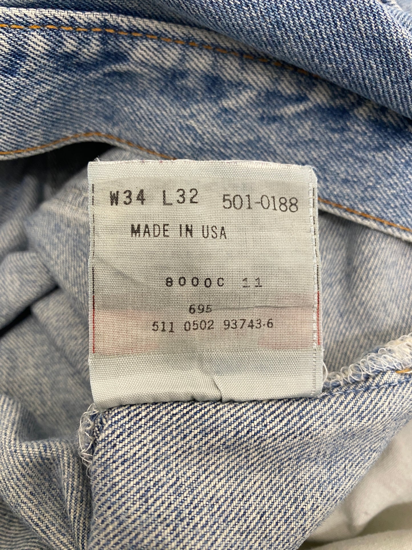 34X33 Levi's 501 Vintage Denim Jeans Made in USA