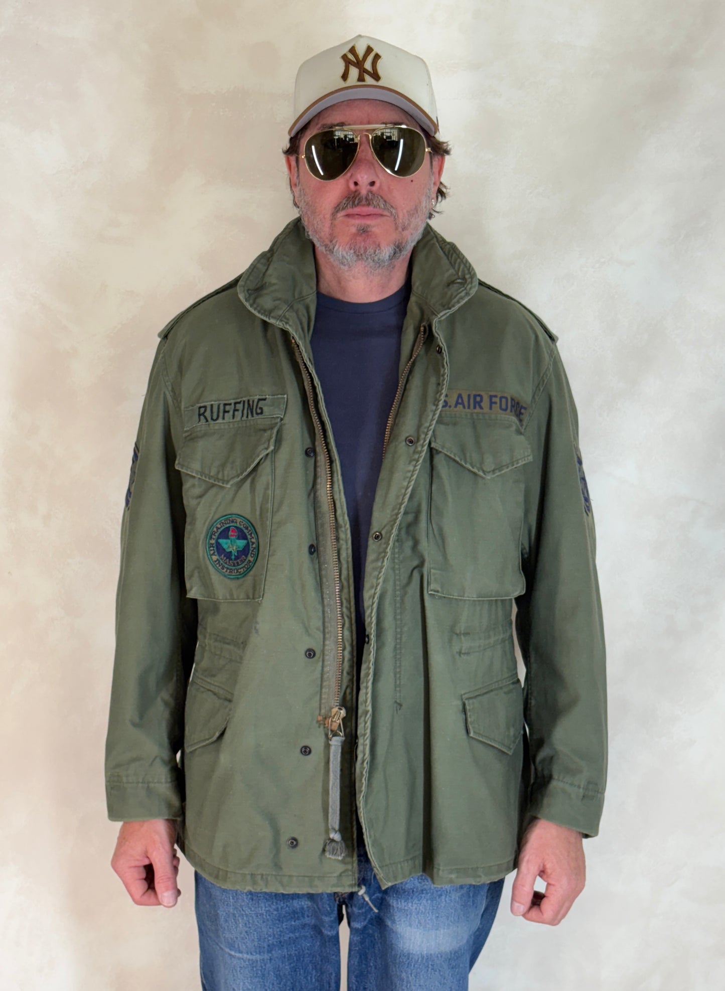 Med Short. Authentic 1978 US Air Force M-65 field jacket Made by John Ownbey
