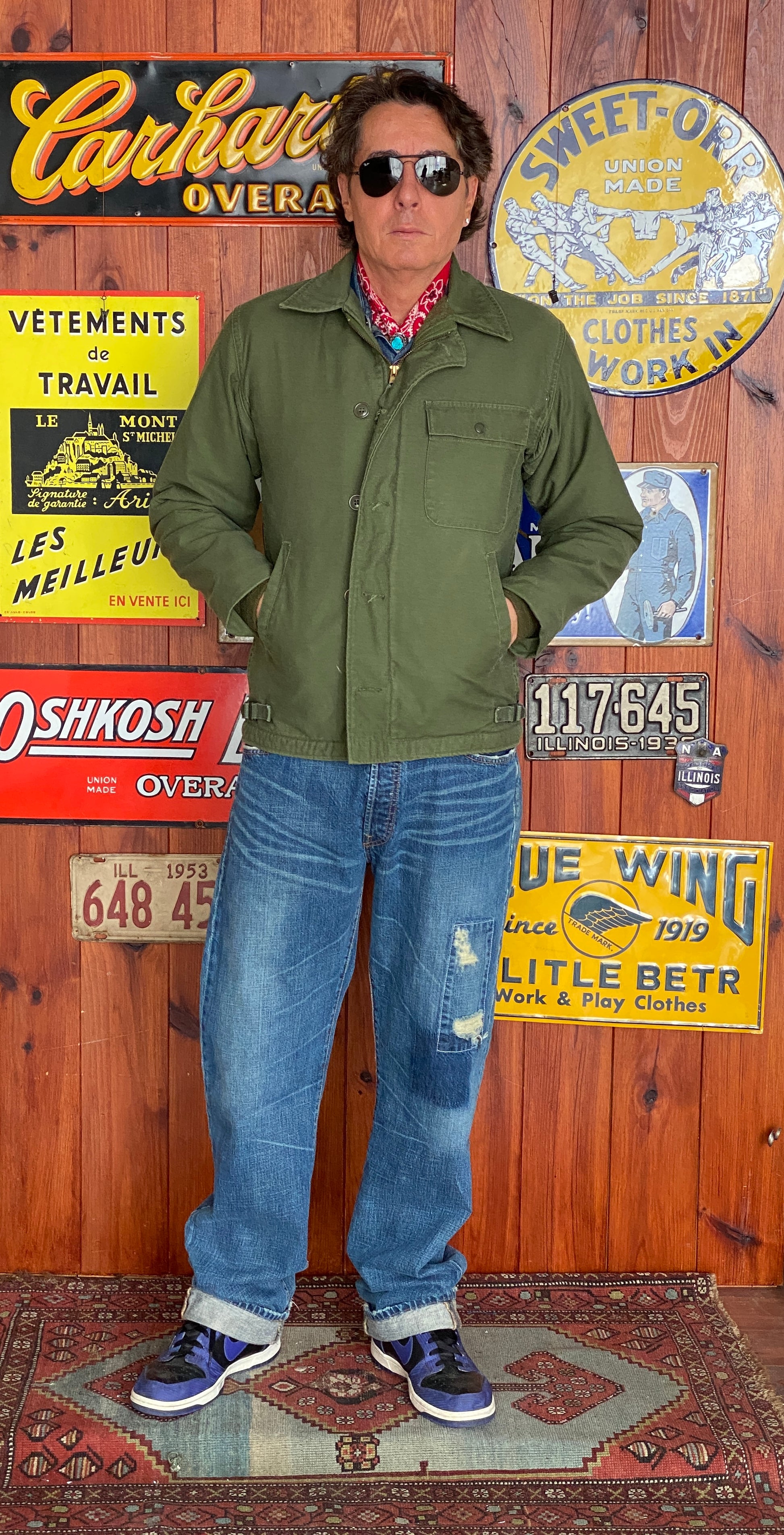 Authentic 1981 USN A2 Deck Jacket in Classic Olive Green | Vintage US Navy Apparel with Iconic Style, Durability, and Quality Craftsmanship