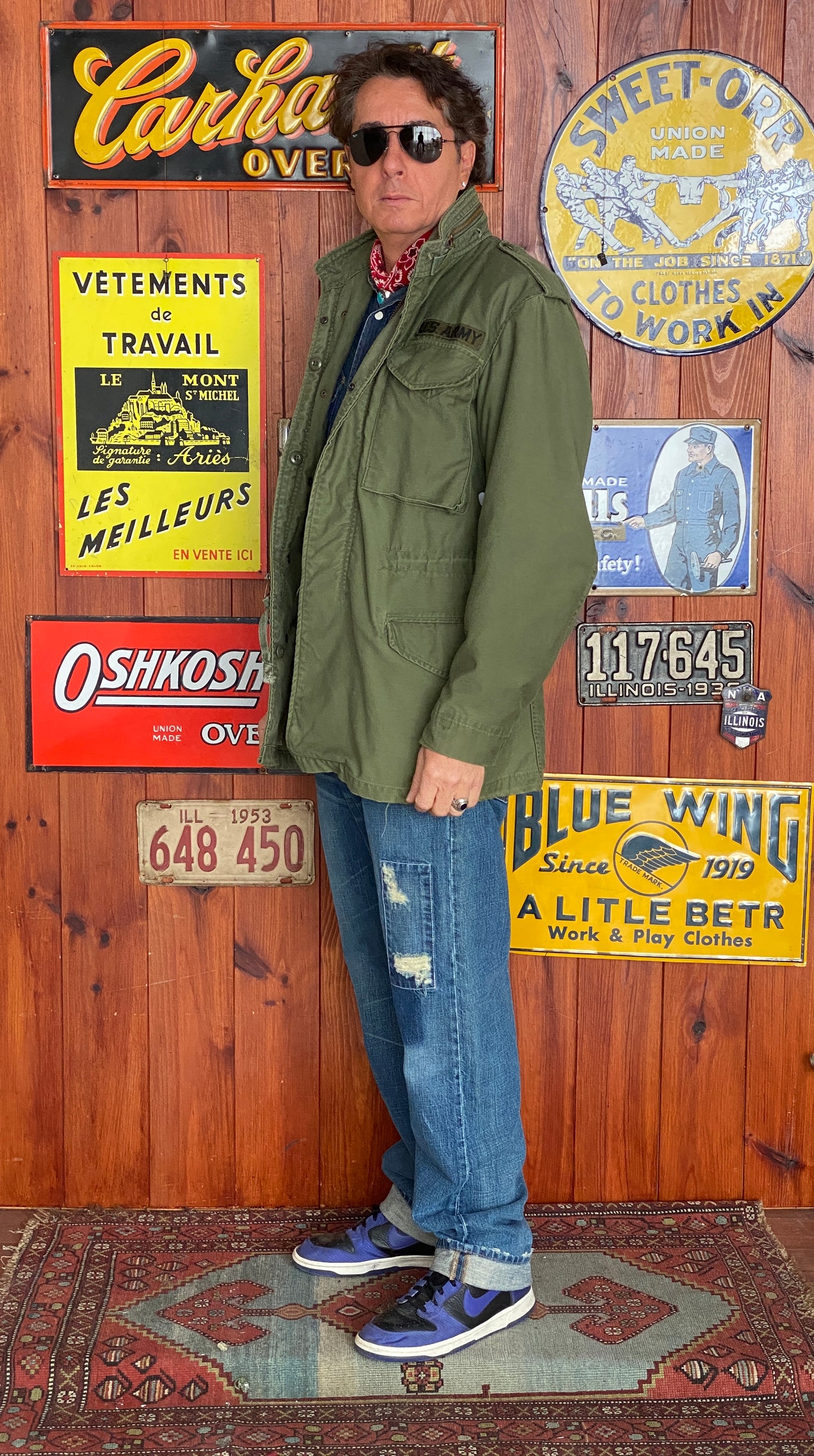 Small long. Authentic 1985 US Army Vintage M-65 field jacket