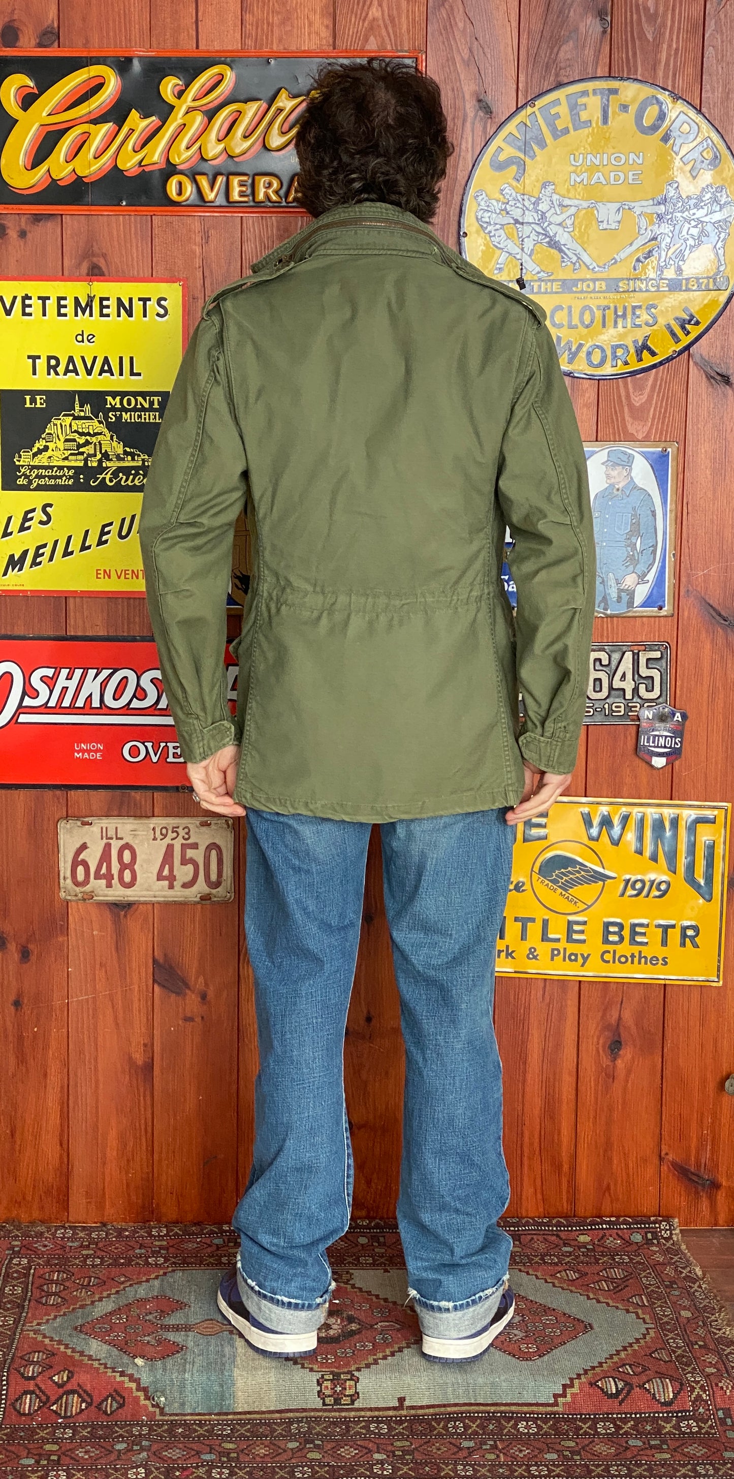 Small long. Authentic 1985 US Army Vintage M-65 field jacket