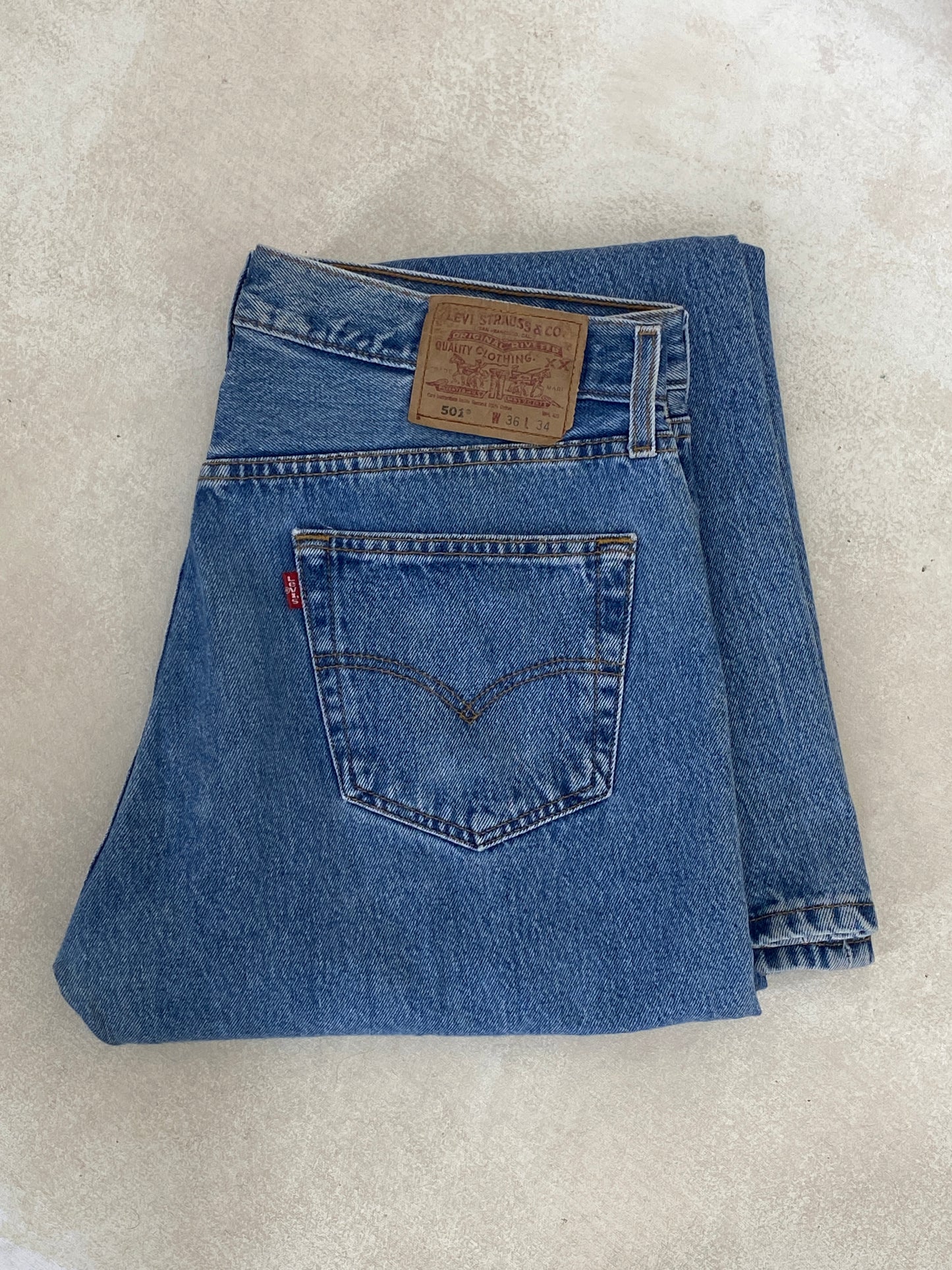36X34 Levi's 501 Vintage Denim Jeans