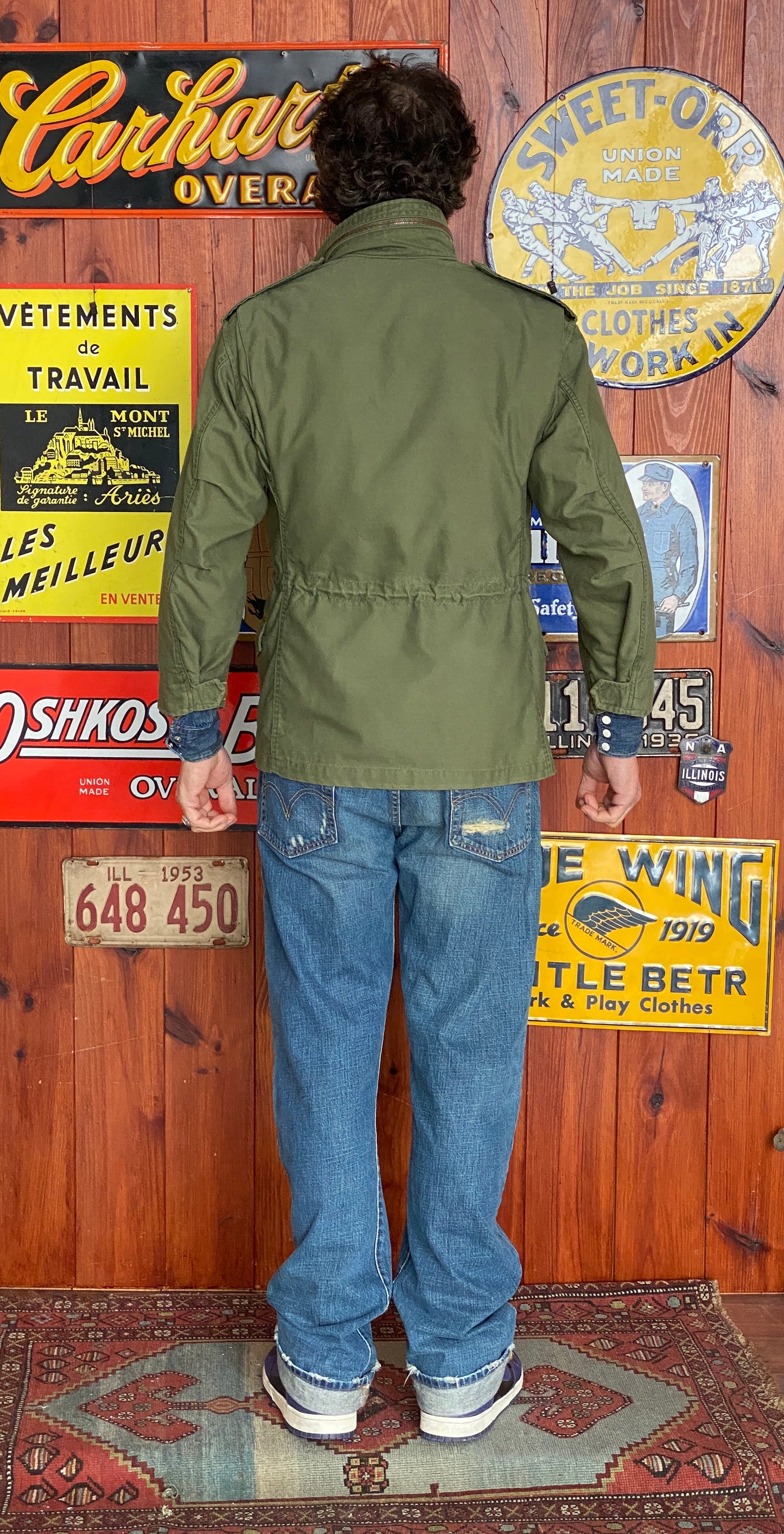 X Small Short. Authentic 70s US Army Vintage M-65 field jacket Military