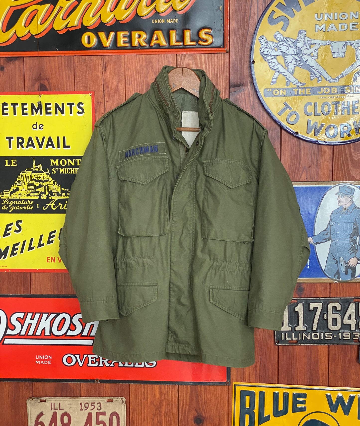 X Small Short. Authentic 70s US Army Vintage M-65 field jacket Military