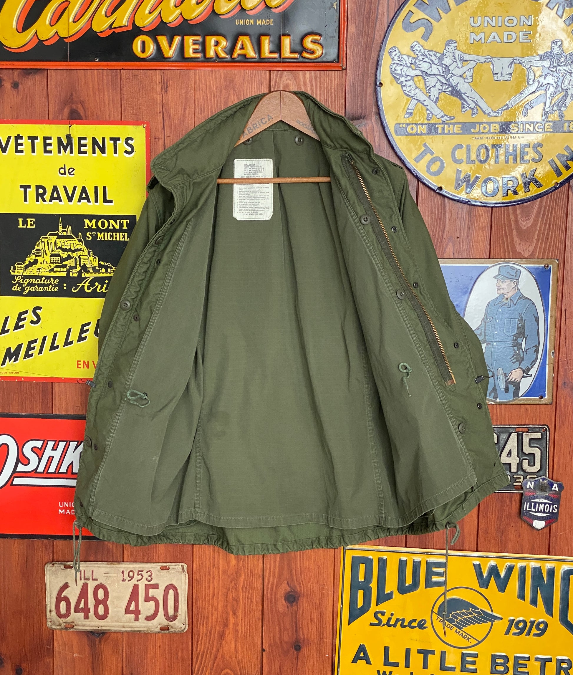 Authentic 1981 US Army Vintage M-65 Field Jacket by Alpha Industries in Olive Green | Classic Military Apparel with Timeless Style and Durability