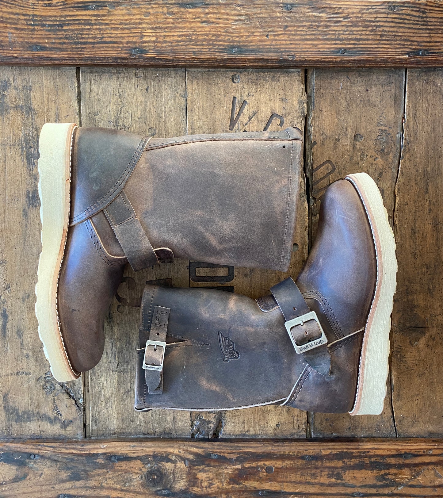 Size 6.5D (38.5 Euro) R W 2975 Heritage Engineer Boots Made In USA (Seconds)