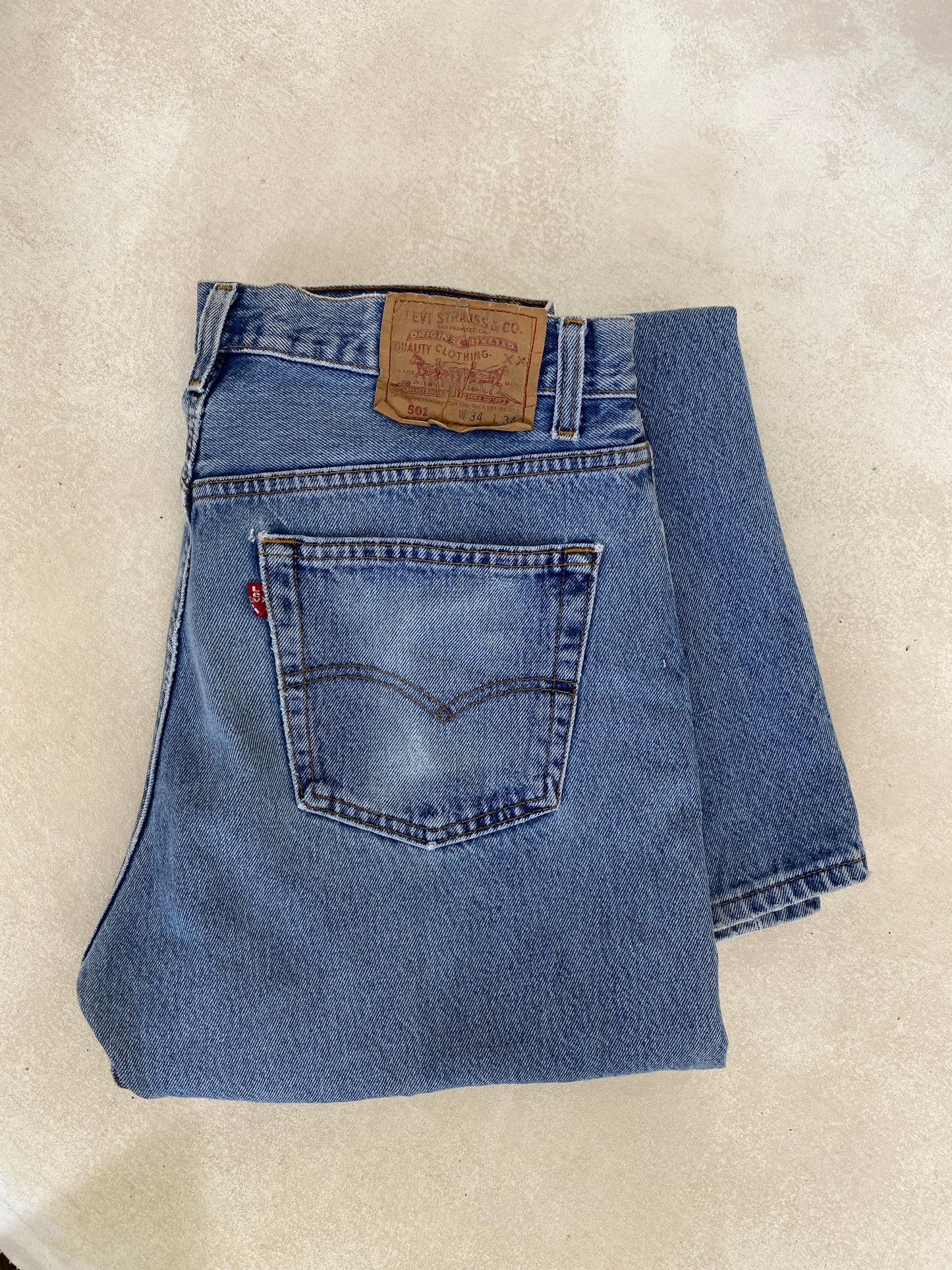 34X34 Levi's 501 Vintage Denim Jeans Made in USA