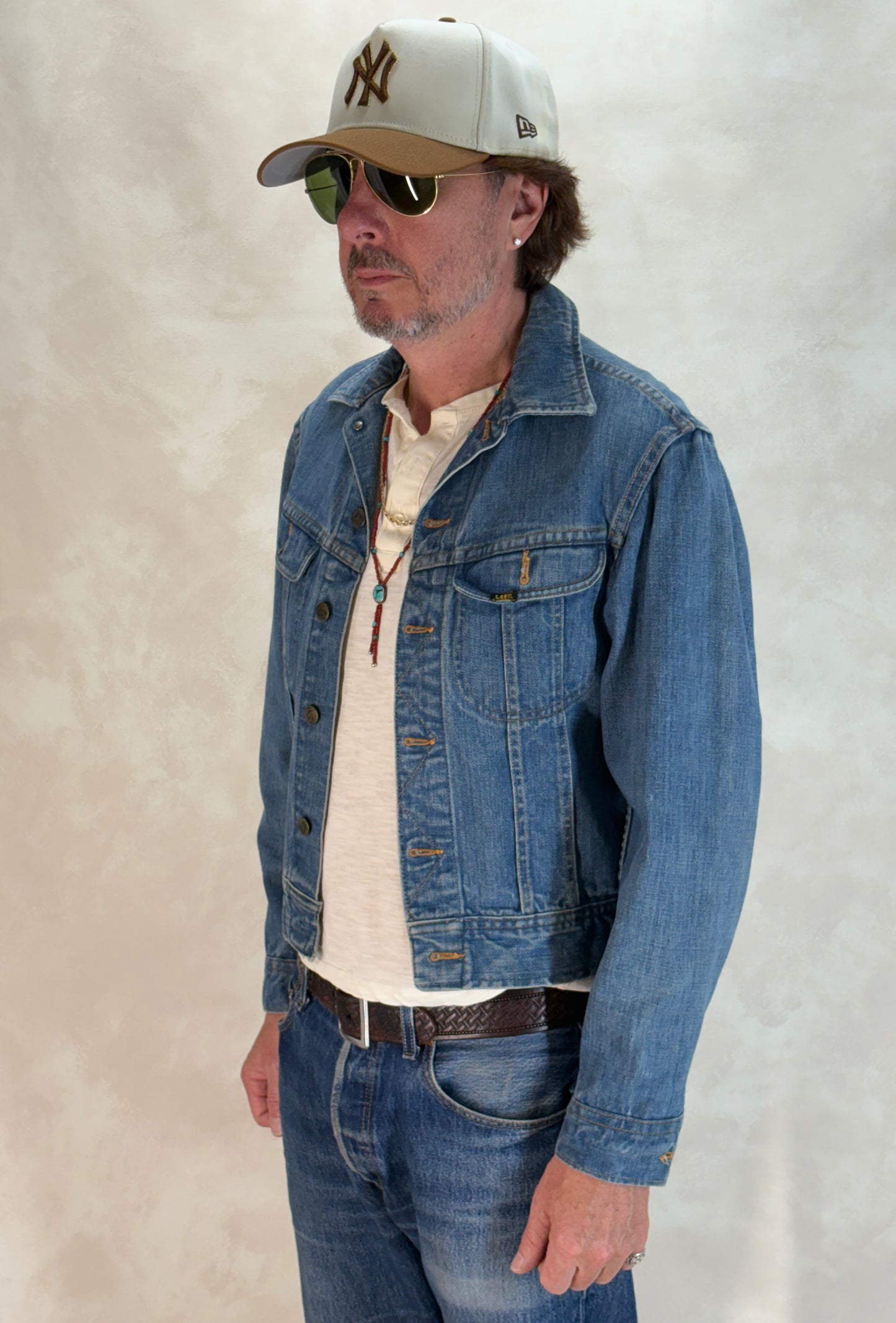 Size 38US / 48EU Vintage 70s Lee 2 pocket Jacket Made in Belgium