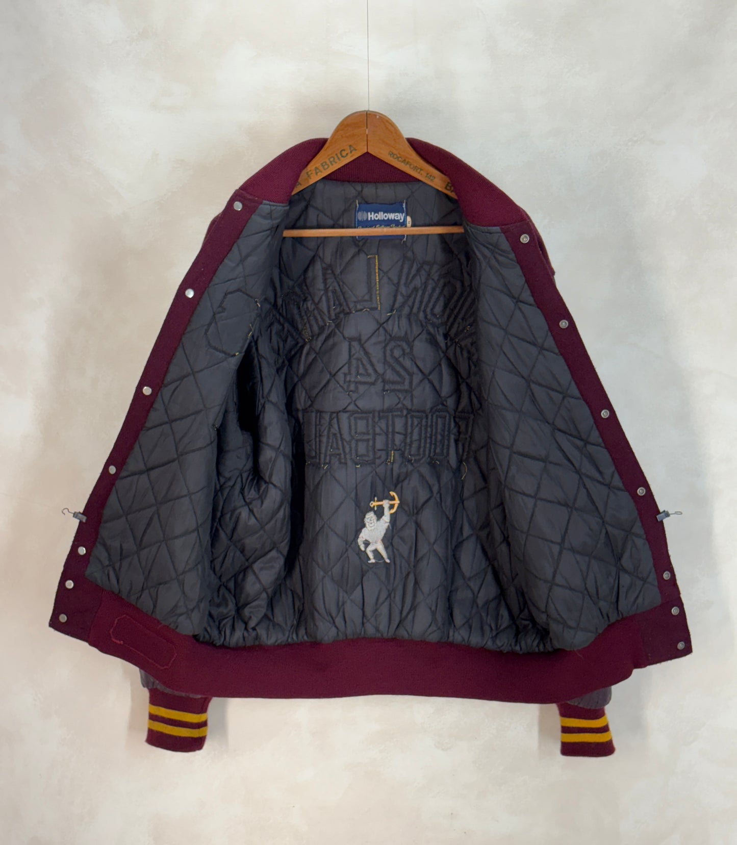 X Large. Vintage 90s Football Varsity wool and leather jacket Made in USA