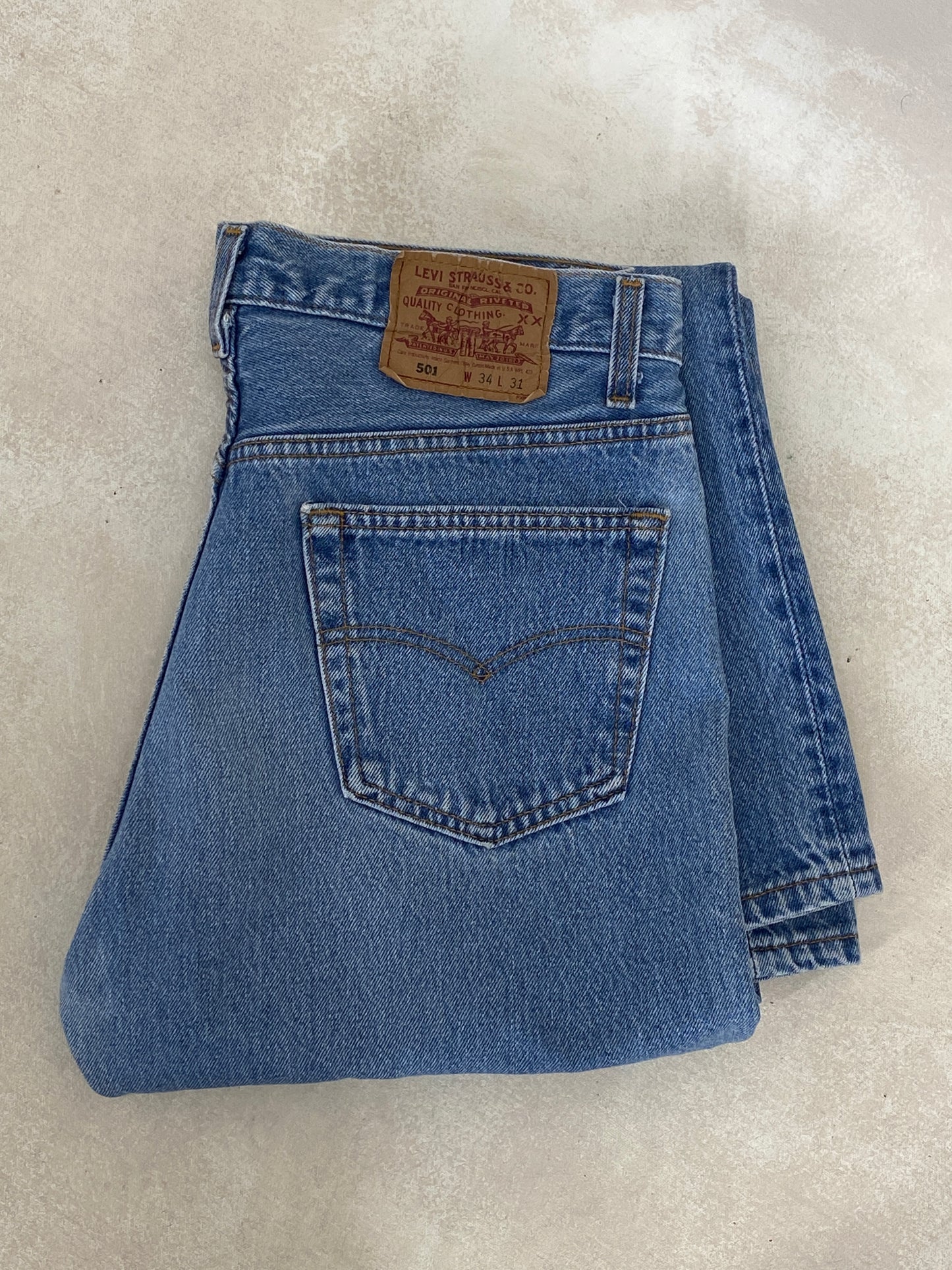 34X31 Levi's 501 Vintage Denim Jeans Made in USA - USA Vintage Bcn