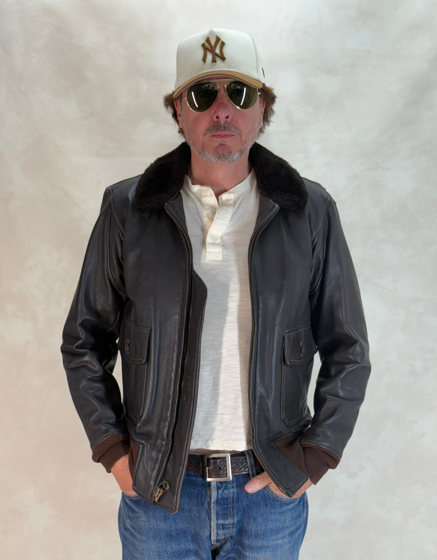 Size 38US / 48EU. 2001 Vintage Cooper G-1 Flight Jacket Made in USA - Leather Bomber