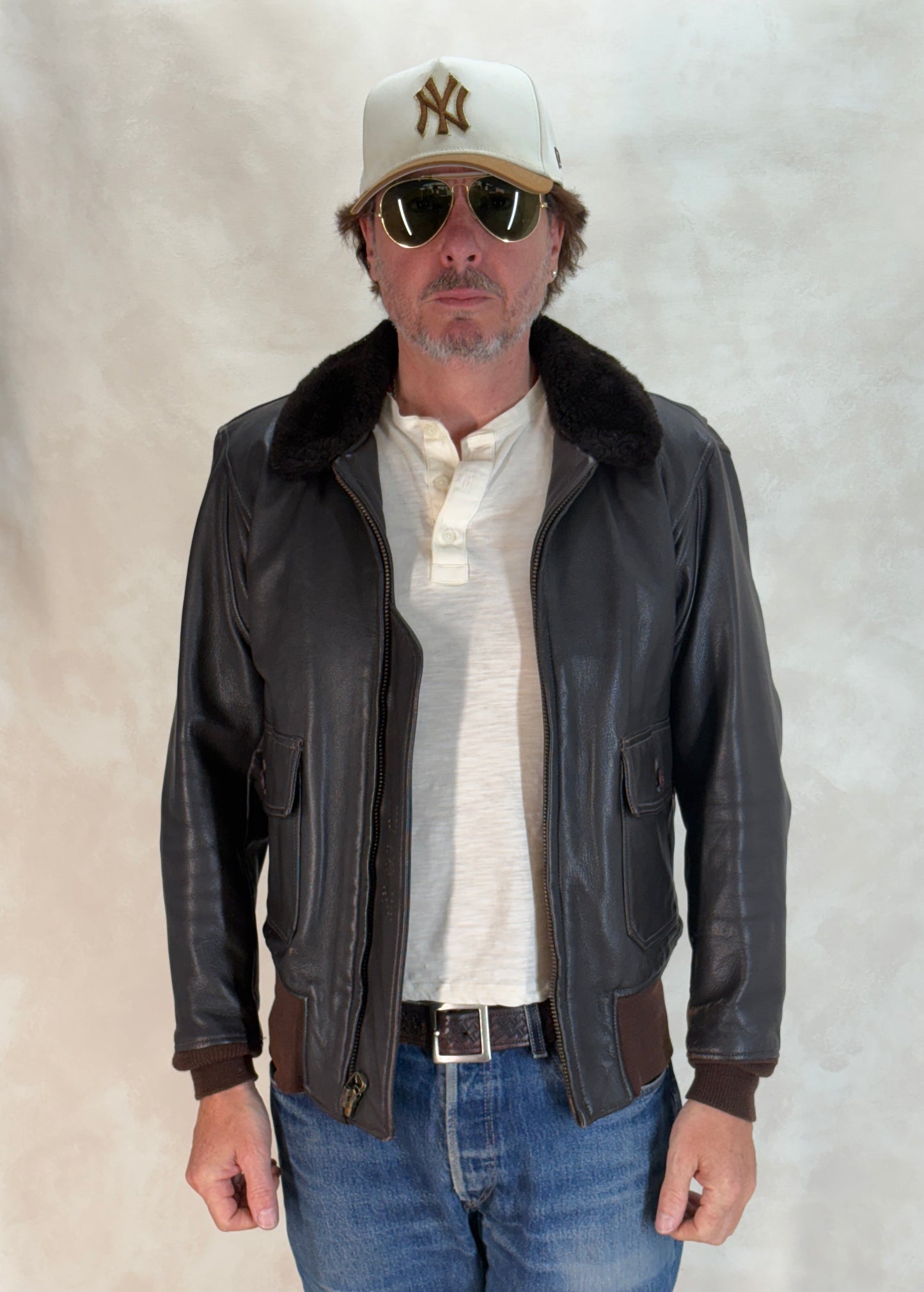 Size 38US / 48EU. 2001 Vintage Cooper G-1 Flight Jacket Made in USA - Leather Bomber