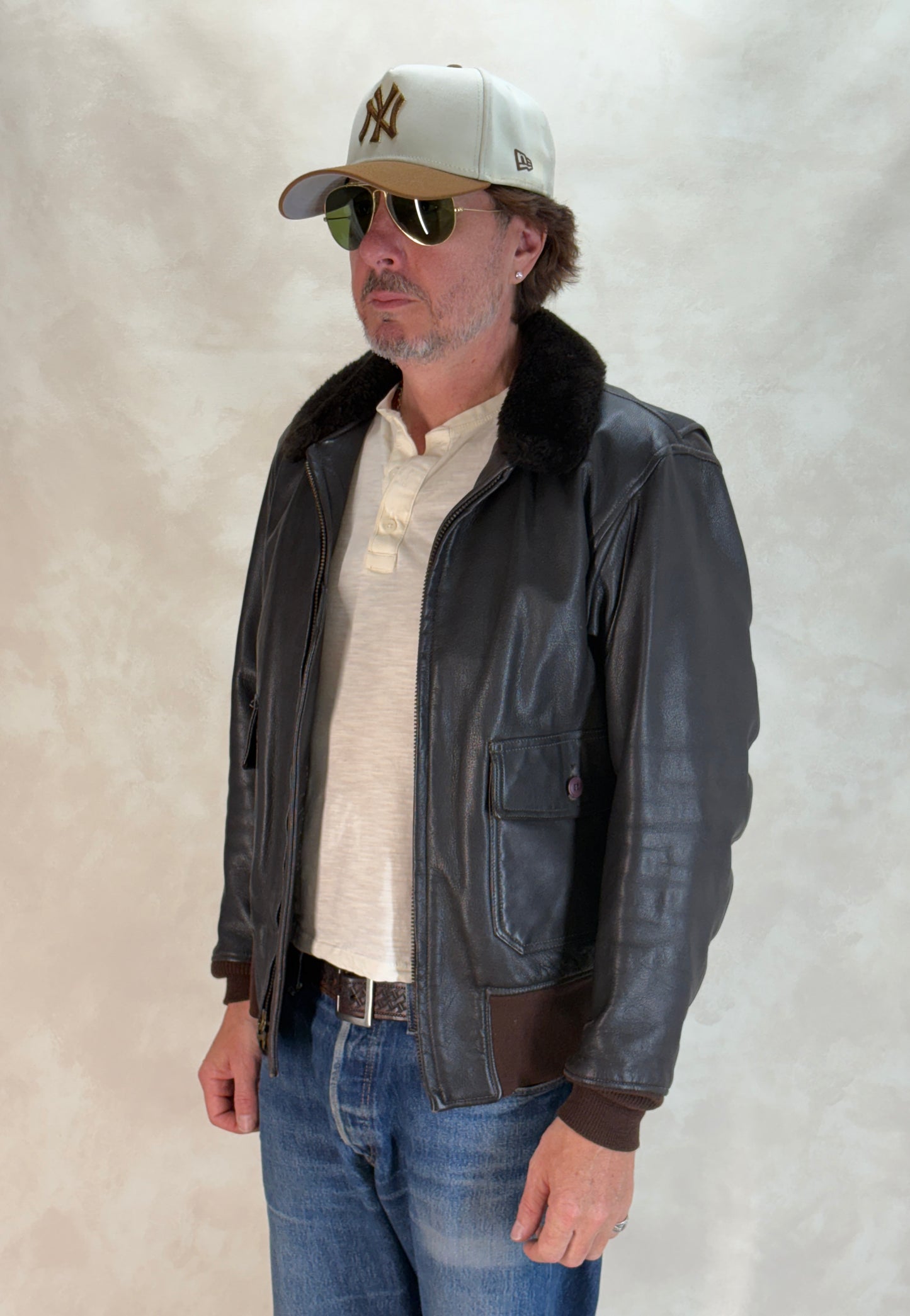Size 38US / 48EU. 2001 Vintage Cooper G-1 Flight Jacket Made in USA - Leather Bomber