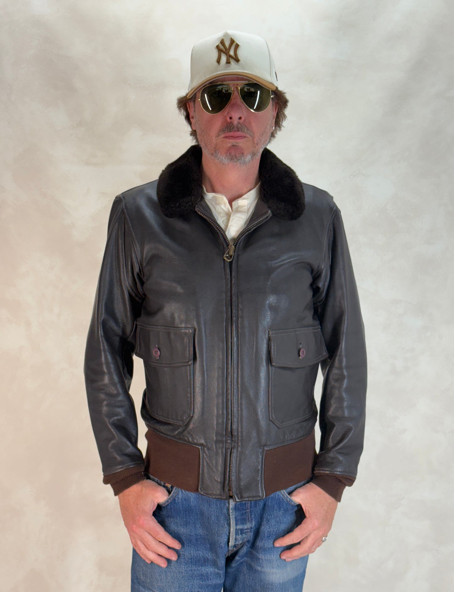 Size 38US / 48EU. 2001 Vintage Cooper G-1 Flight Jacket Made in USA - Leather Bomber - USA Vintage Bcn