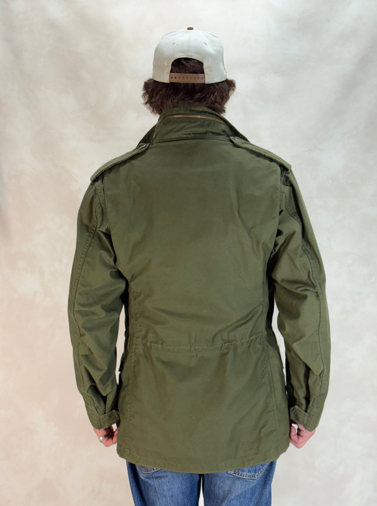Small Long. Authentic 1972 US Army M-65 Field Jacket – Vintage Military Issue. Made by John Ownbey