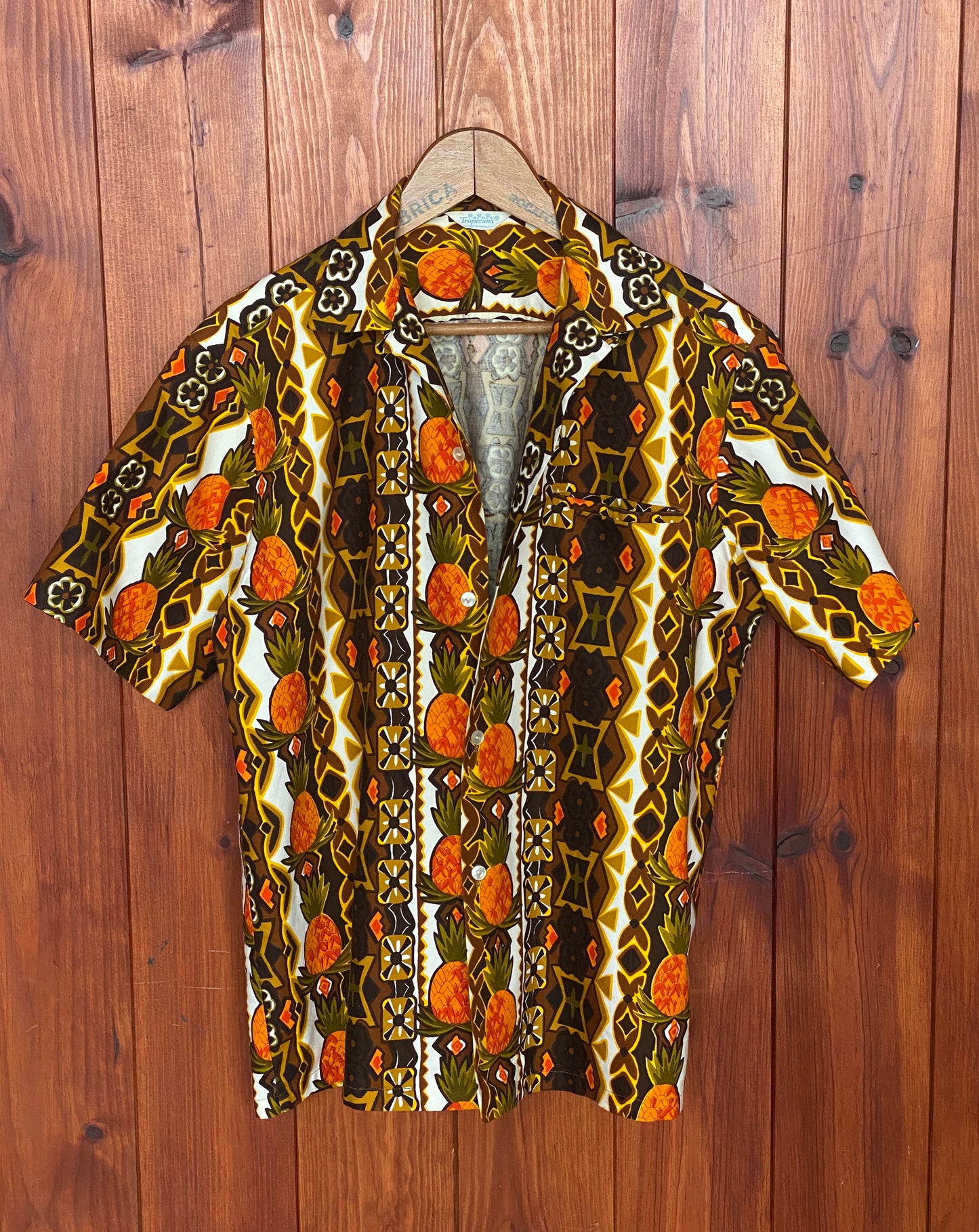 Vintage 60s Hawaiian Cotton Shirt Made in Hawaii | Size M