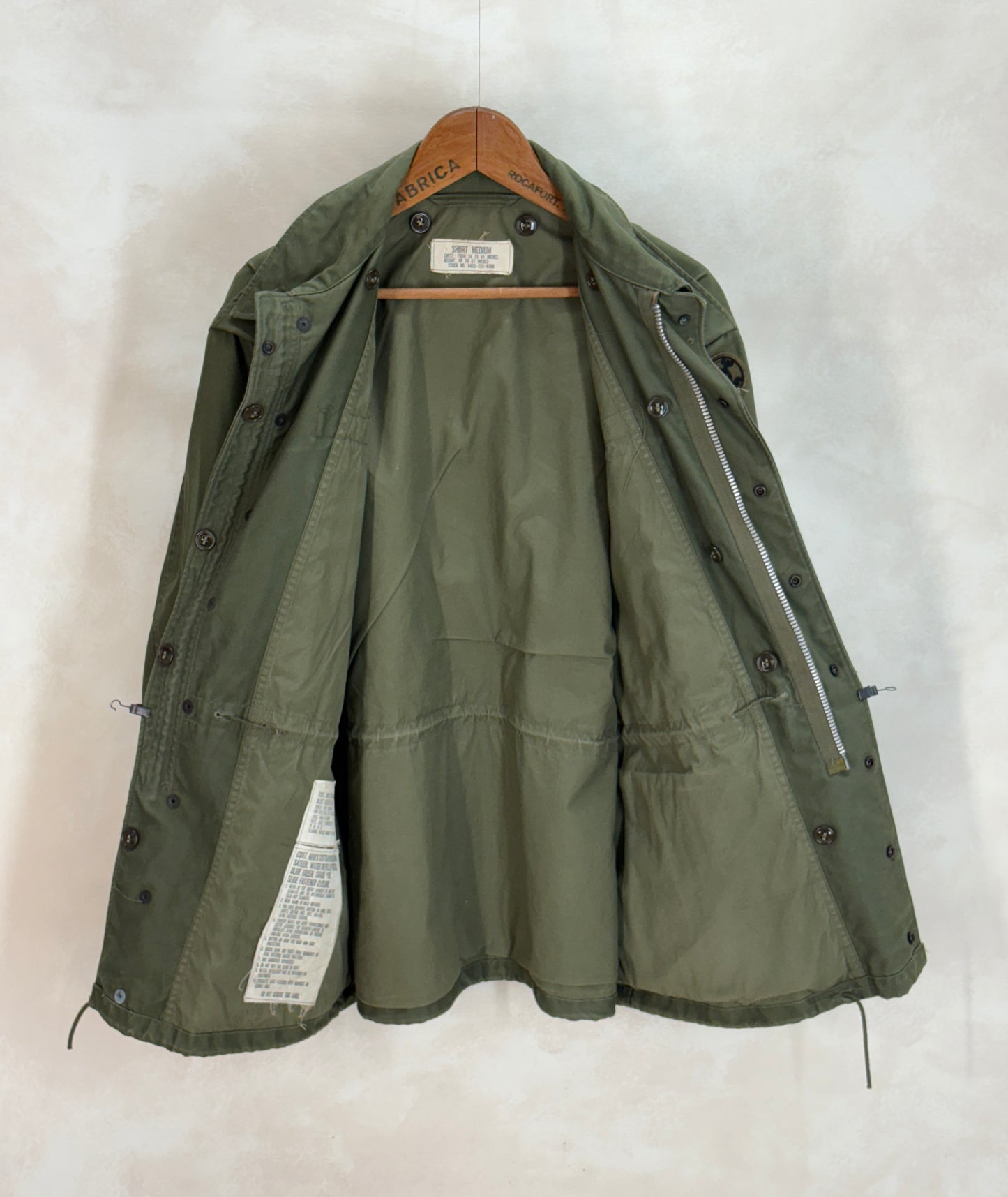 Med Short. Authentic 1950s US Army M-51 Field Jacket – OG-107 – Military Issue