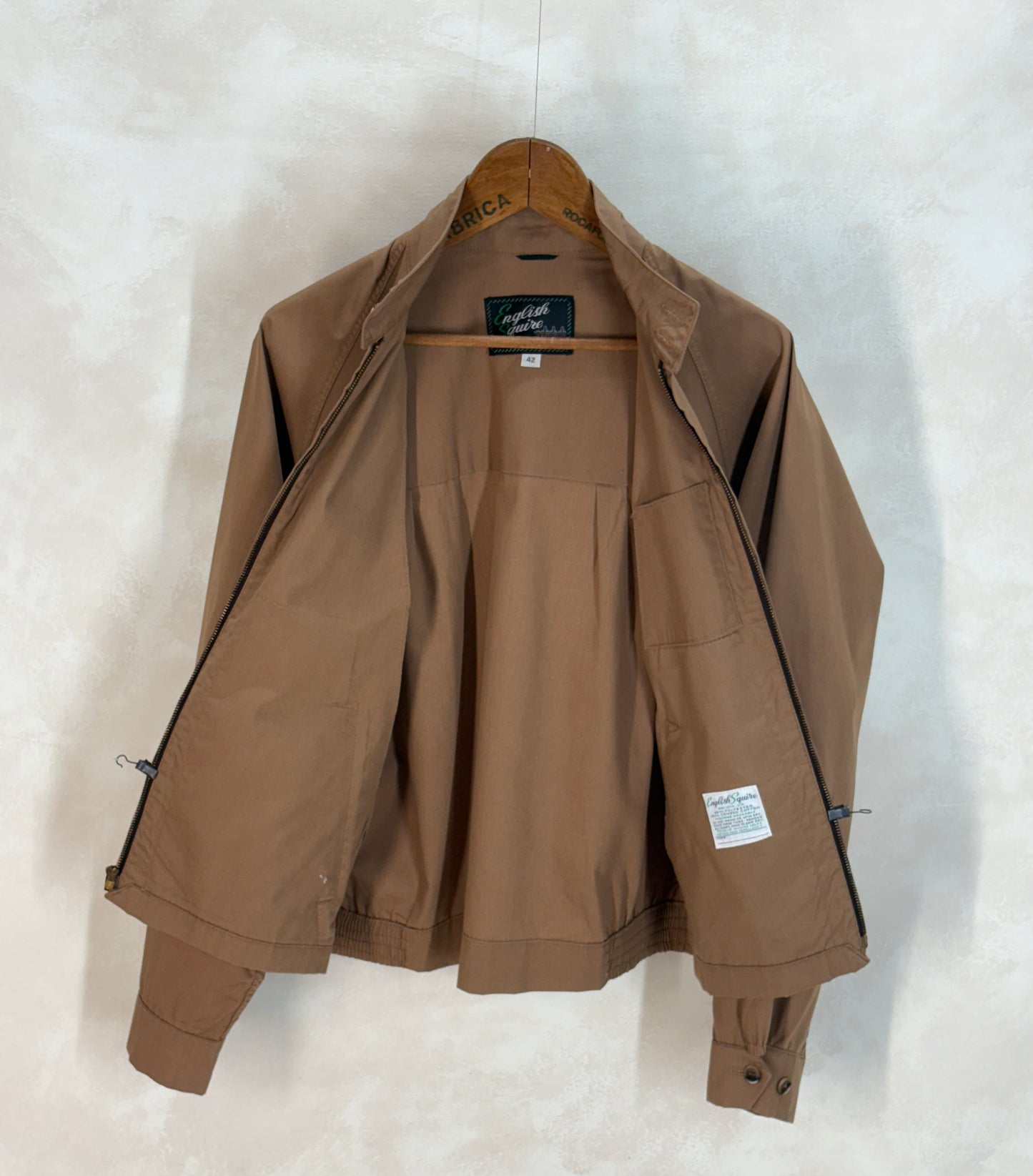 Size 42US / 52EU , 70s Light jacket made by English Squire .