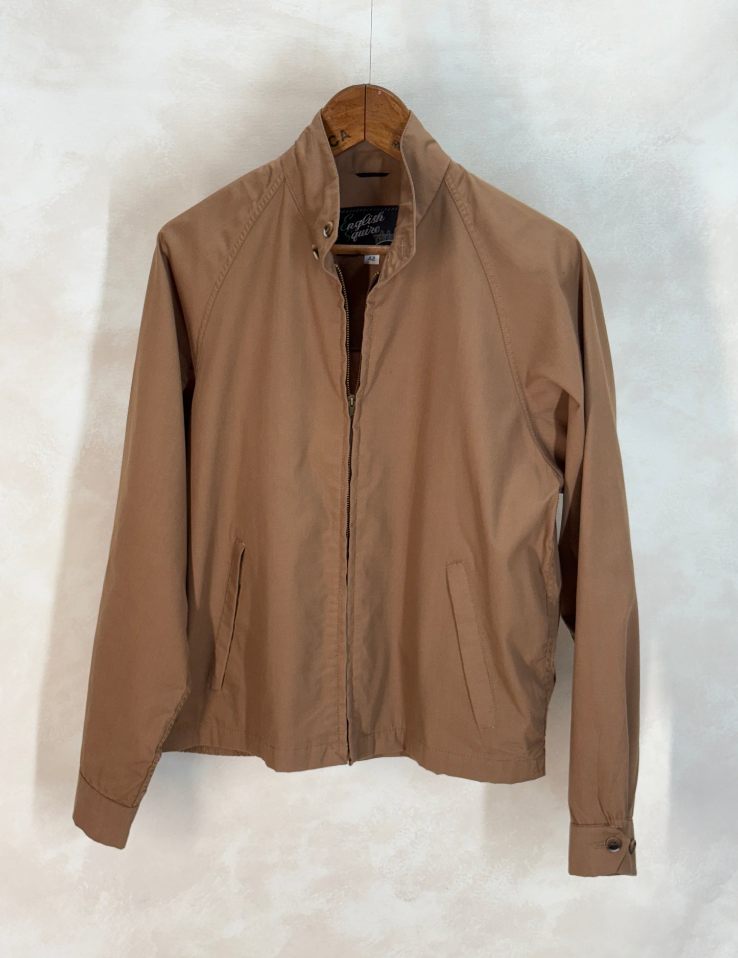 Size 42US / 52EU , 70s Light jacket made by English Squire .