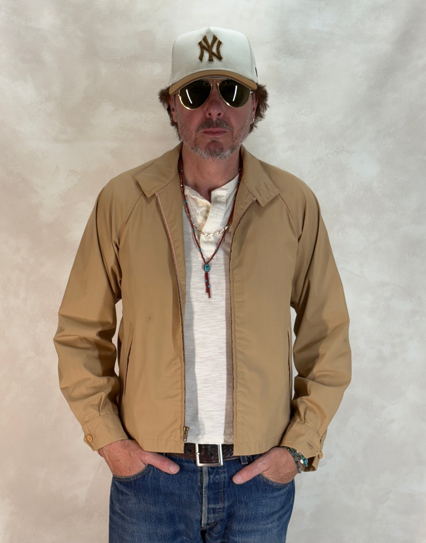 38 Reg , Vintage London Fog Lightweight Cotton-Blend Zip Jacket Made in USA. talon zipper