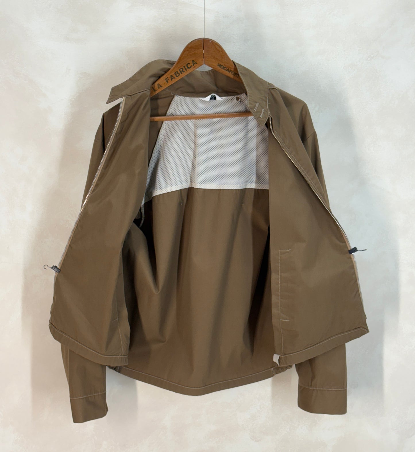 Marked size XL, 70s Vintage Lightweight Cotton-Blend Zip Jacket