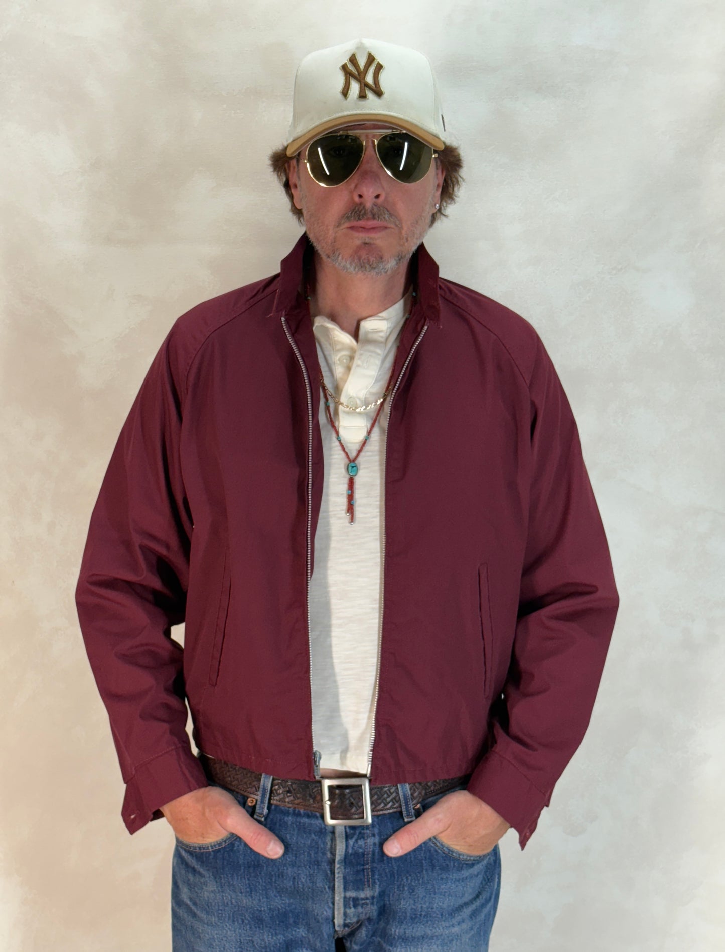 Size Med , Vintage 60s Lightweight Cotton-Blend Zip Jacket