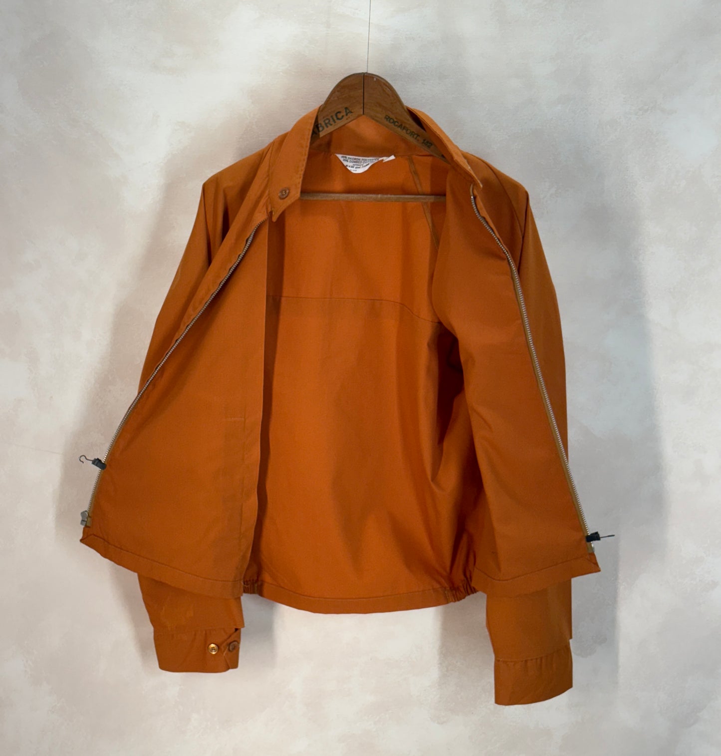 Size Large , 70s Vintage Lightweight Cotton-Blend Zip Jacket