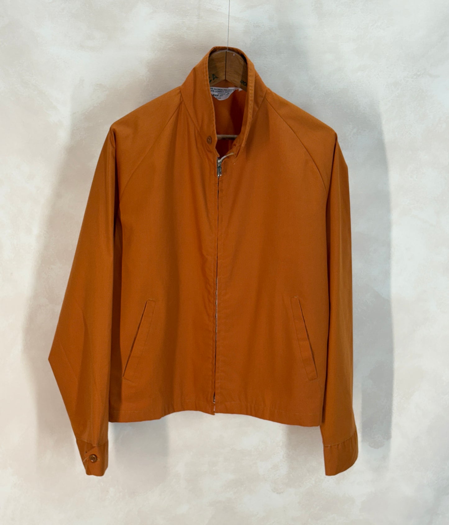 Size Large , 70s Vintage Lightweight Cotton-Blend Zip Jacket