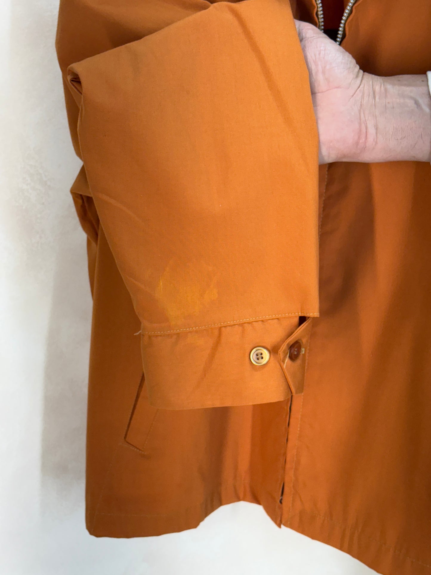 Size Large , 70s Vintage Lightweight Cotton-Blend Zip Jacket